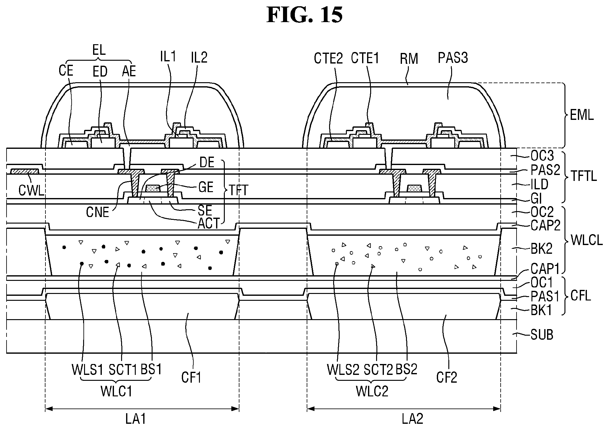 Patent US11824051 Figure 15 – Display device and tiled display device including the same