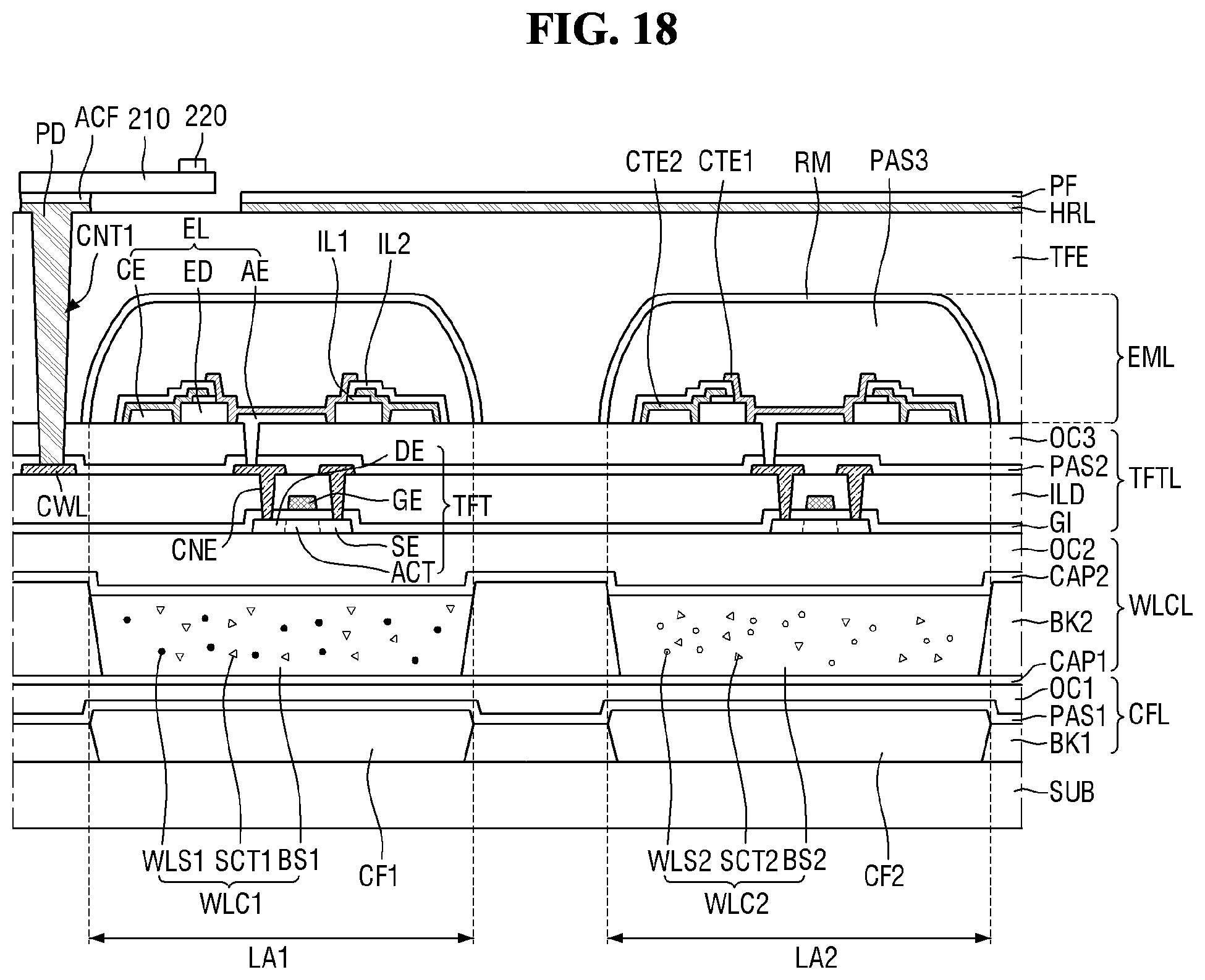 Patent US11824051 Figure 18 – Display device and tiled display device including the same