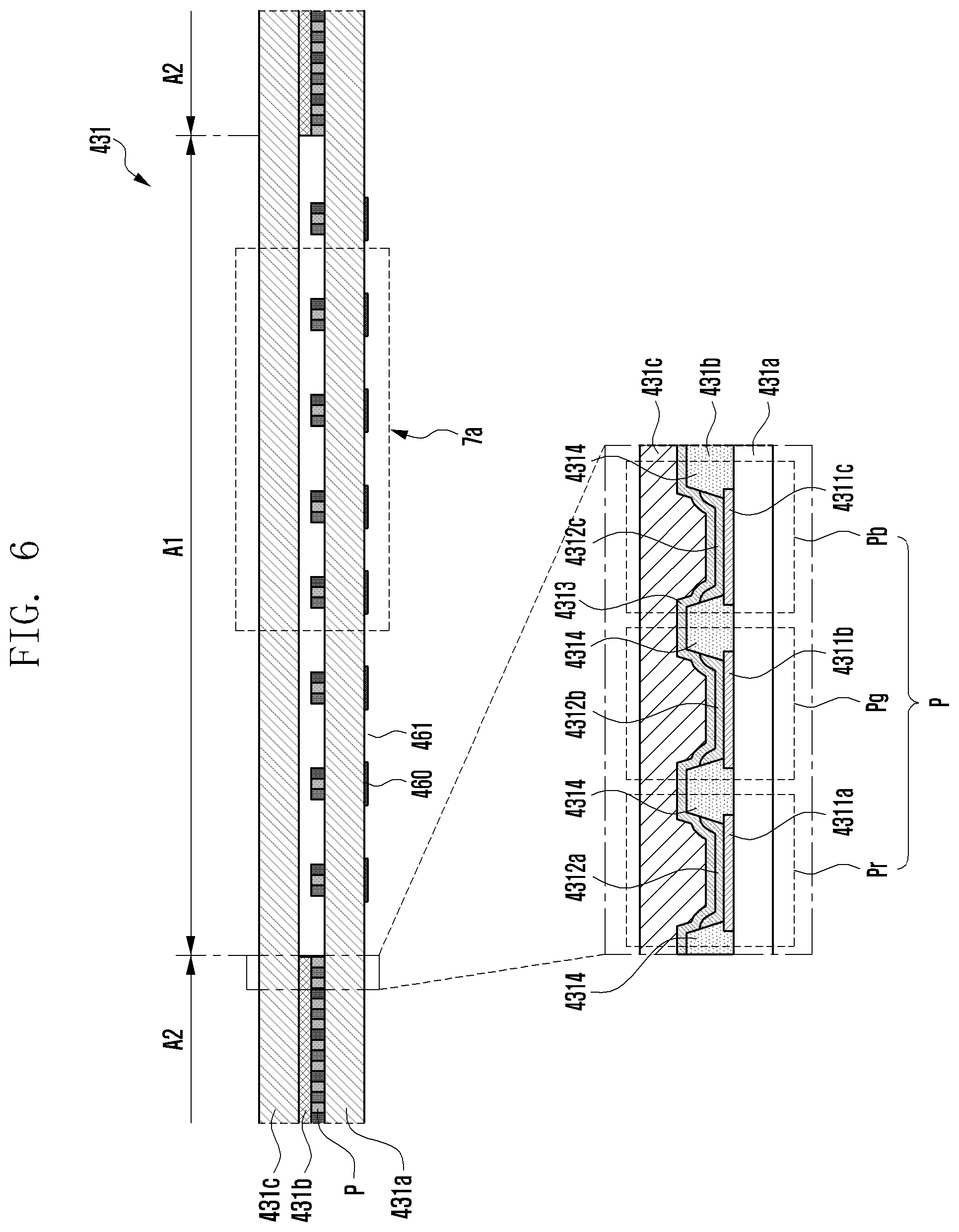 Patent US11824053 Figure 7 – Electronic device including display and camera device