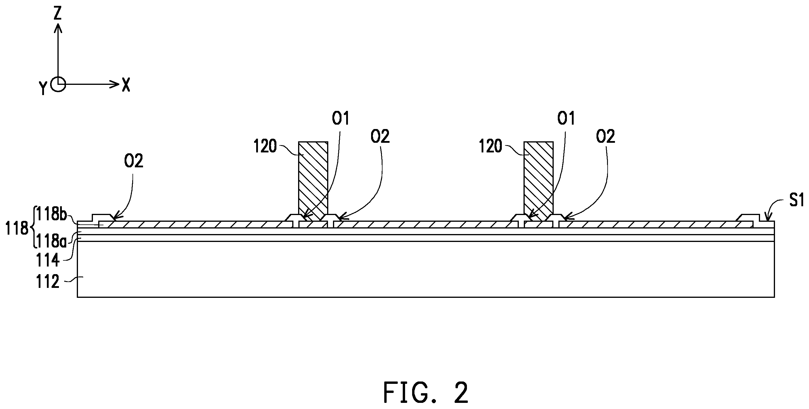 Patent US11824054 Figure 2 – Package structure