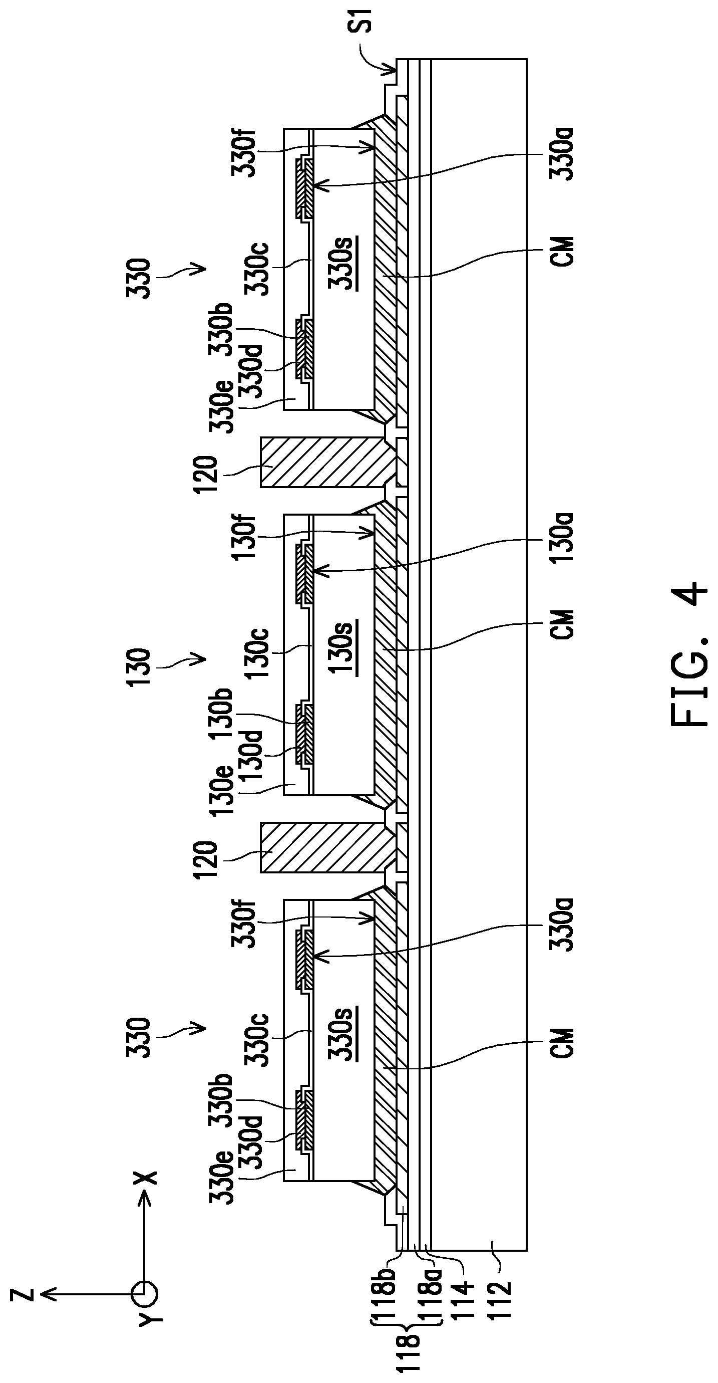 Patent US11824054 Figure 4 – Package structure