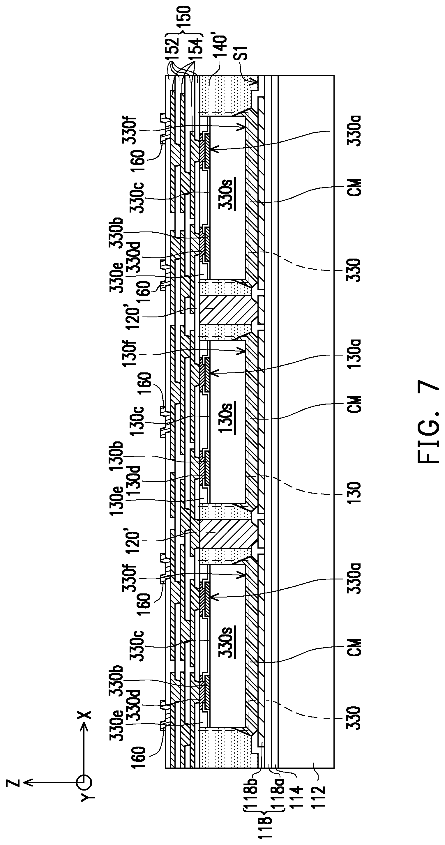 Patent US11824054 Figure 7 – Package structure
