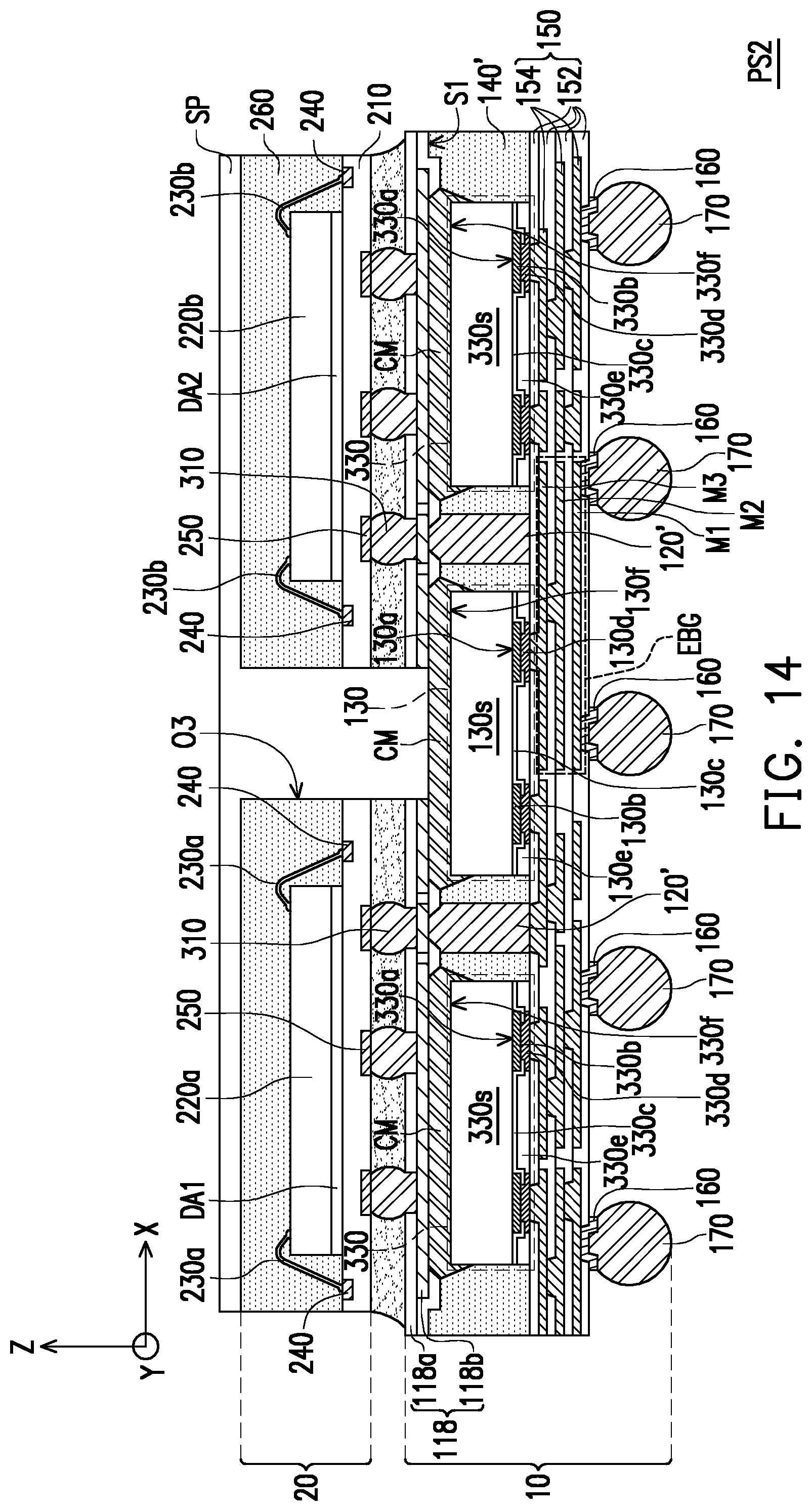 Patent US11824054 Figure 16 – Package structure