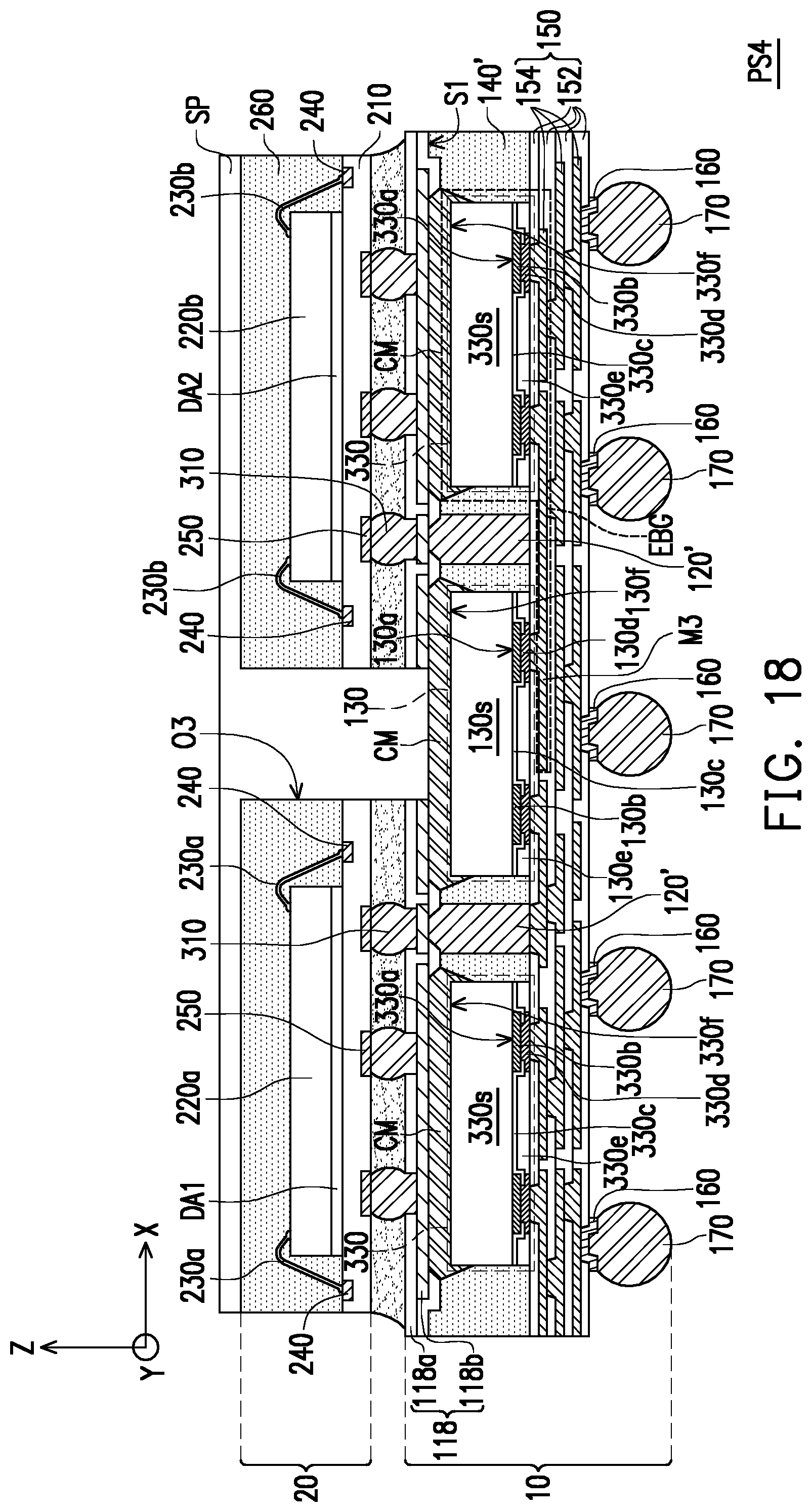Patent US11824054 Figure 20 – Package structure