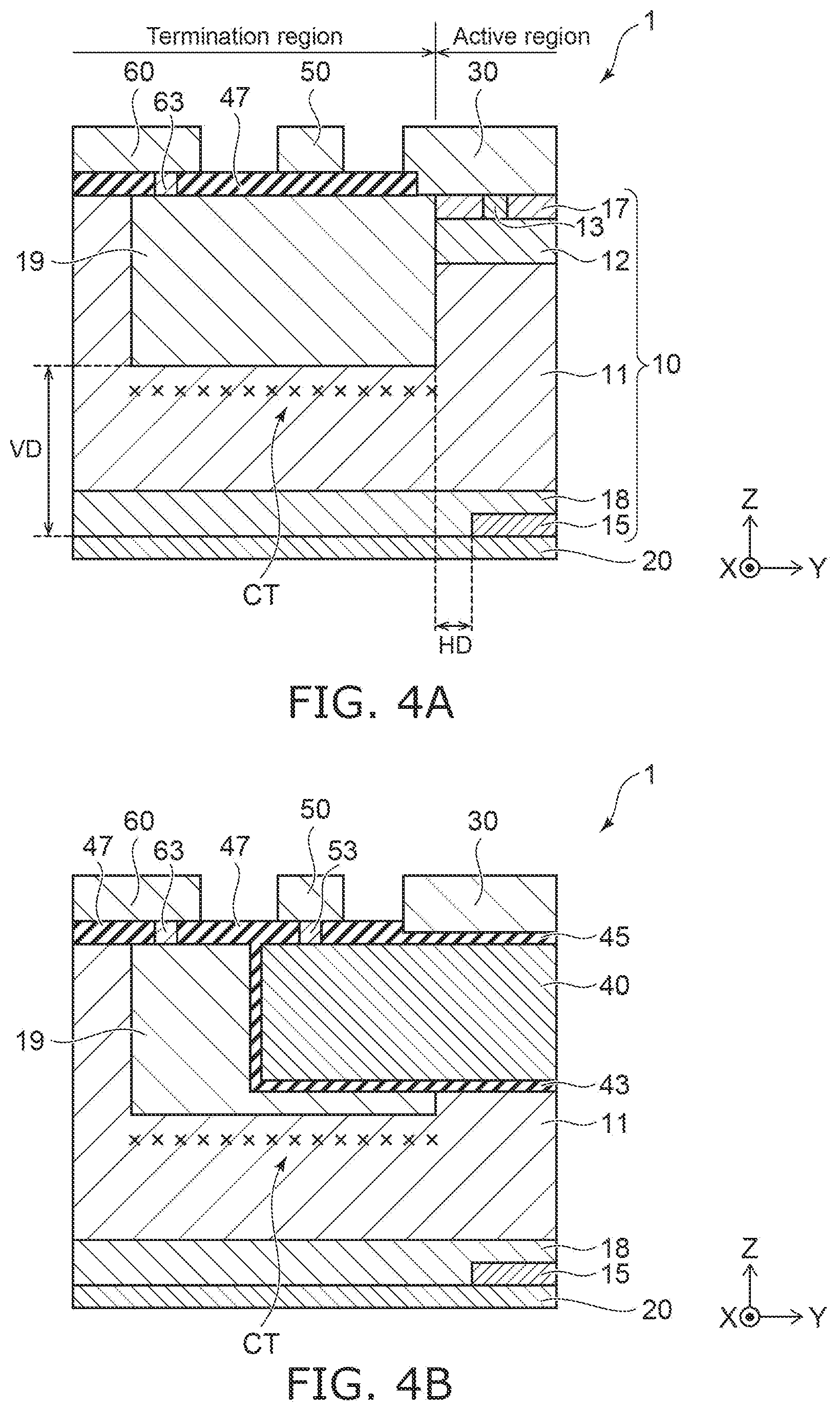 Patent US11824056 Figure 4 – Trench gate IGBT with carrier trap under the control electrode