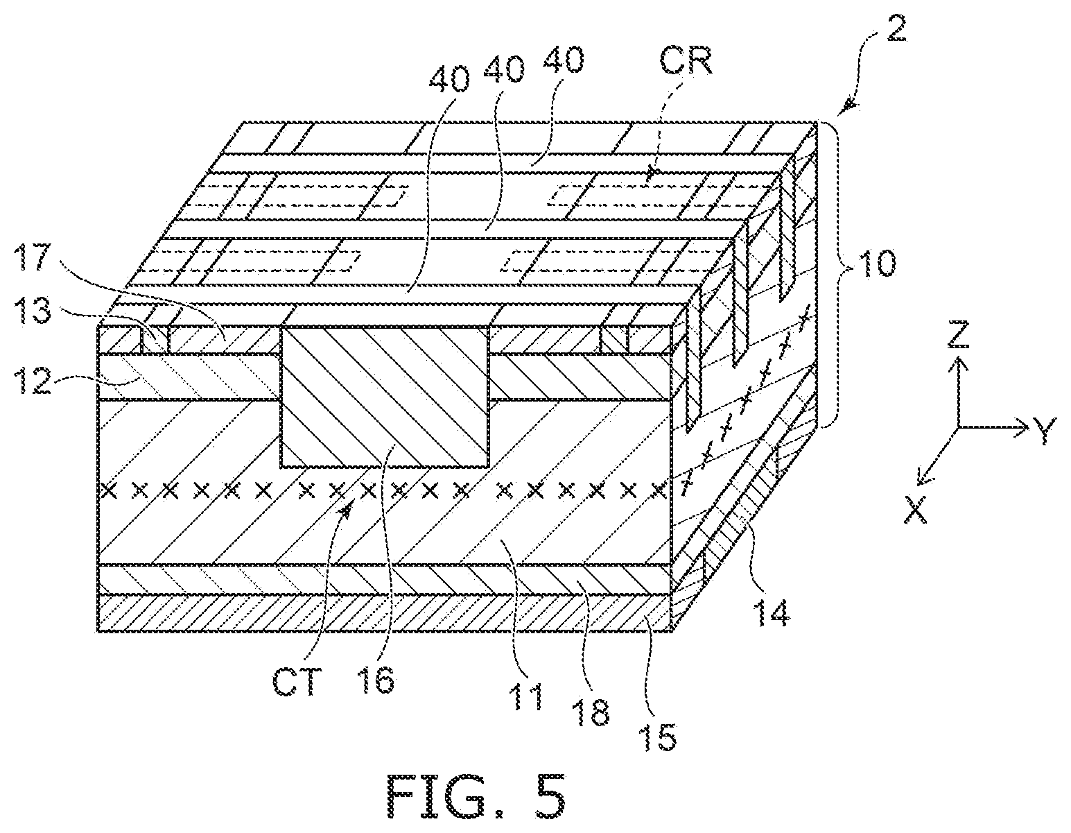 Patent US11824056 Figure 5 – Trench gate IGBT with carrier trap under the control electrode
