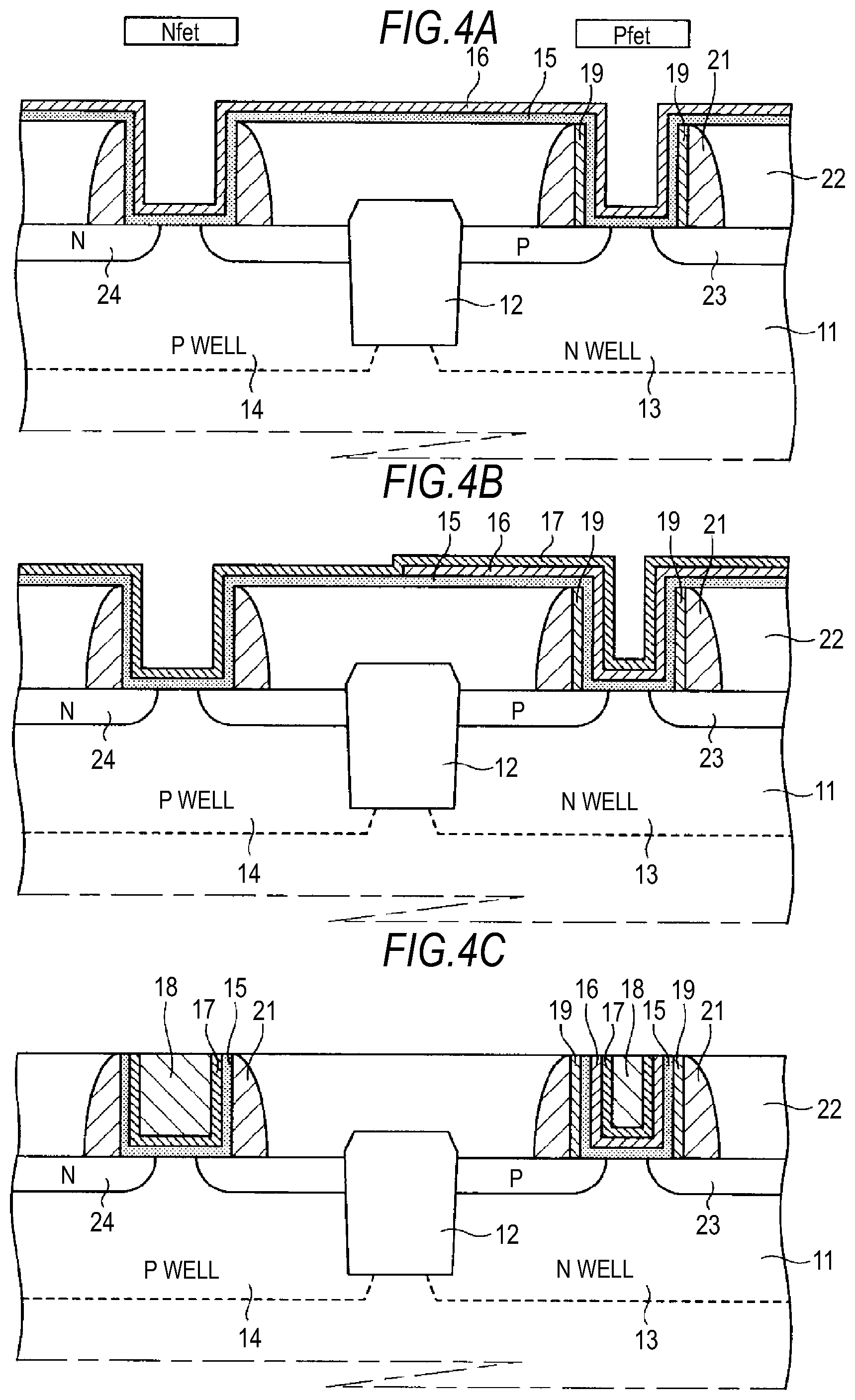 Patent US11824057 Figure 4 – Semiconductor device with fin-type field effect transistor