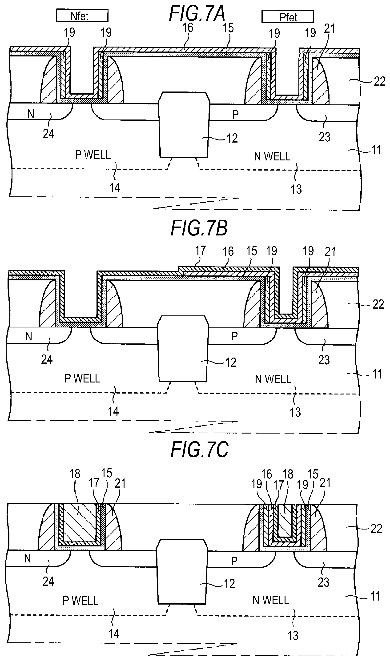 Patent US11824057 Figure 7 – Semiconductor device with fin-type field effect transistor