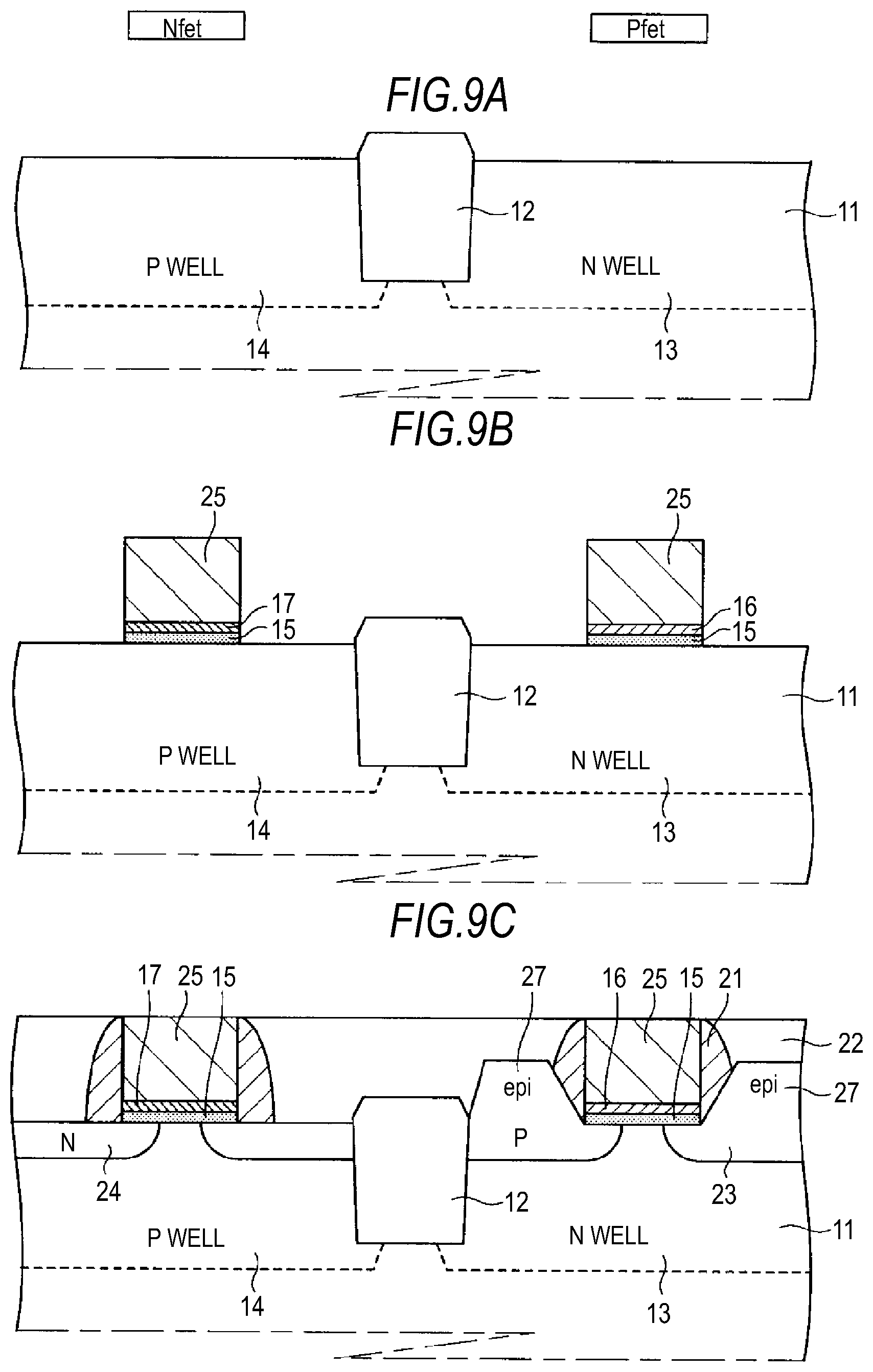 Patent US11824057 Figure 9 – Semiconductor device with fin-type field effect transistor