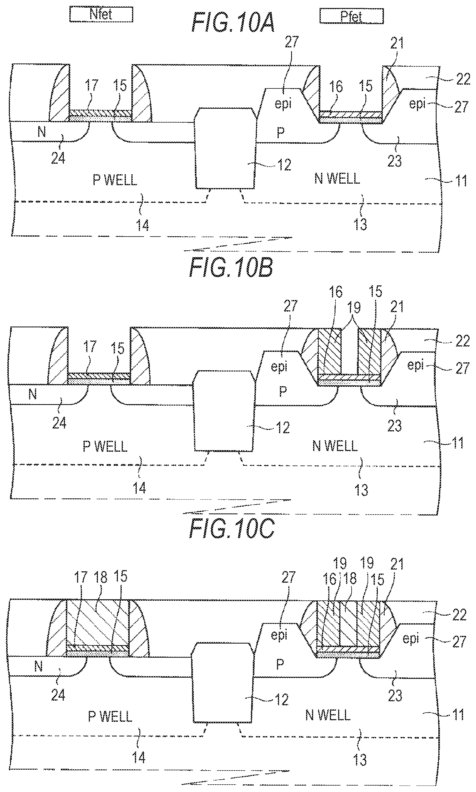 Patent US11824057 Figure 10 – Semiconductor device with fin-type field effect transistor