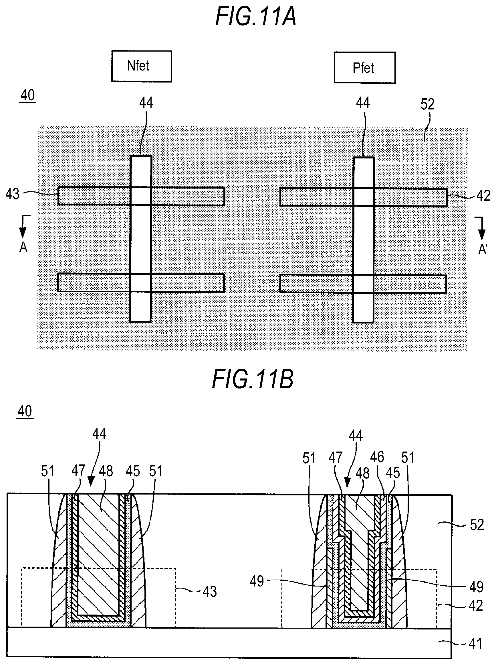 Patent US11824057 Figure 11 – Semiconductor device with fin-type field effect transistor