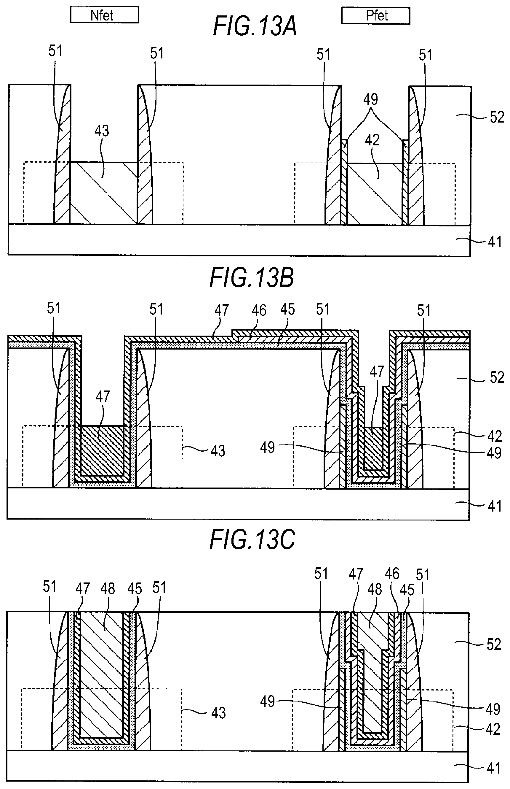 Patent US11824057 Figure 13 – Semiconductor device with fin-type field effect transistor