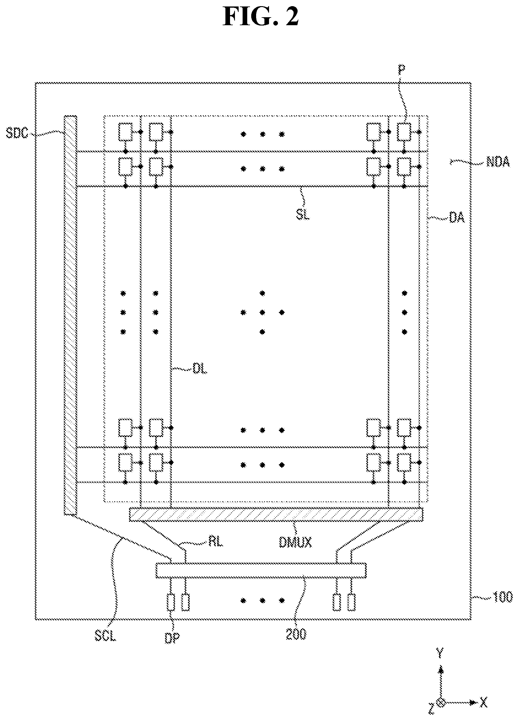 Patent US11824061 Figure 2 – Display device and method of manufacturing the same