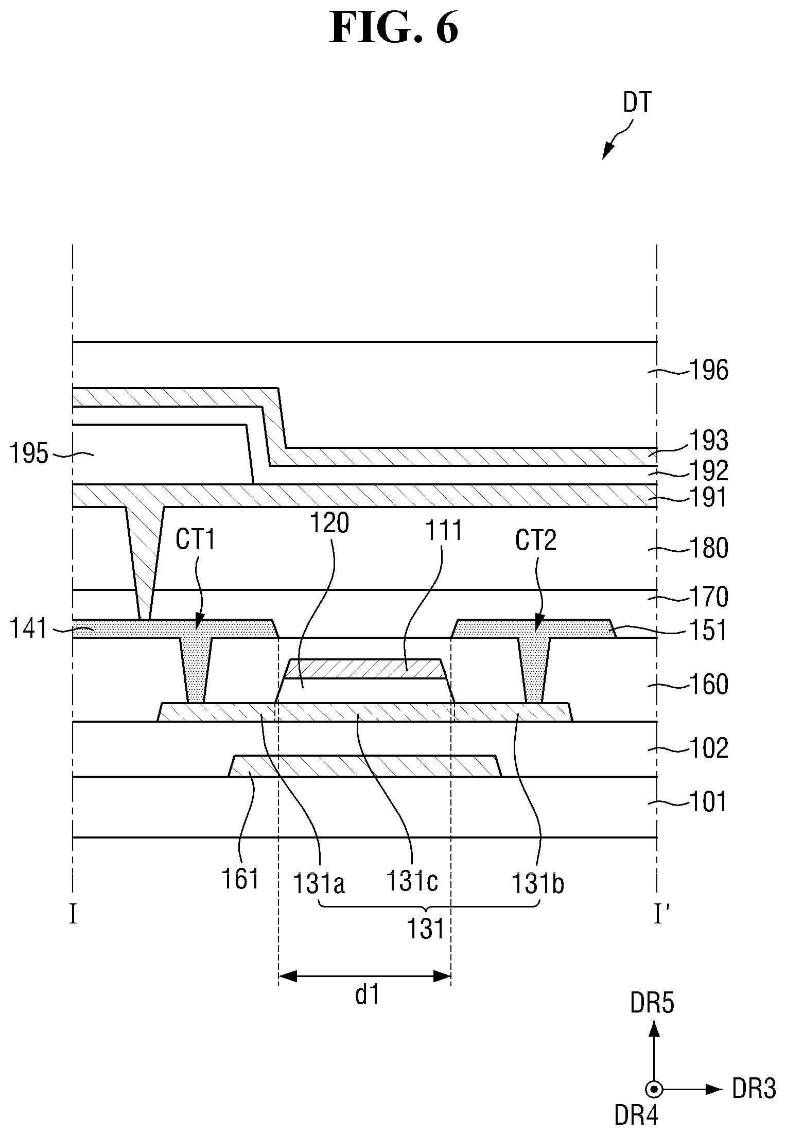 Patent US11824061 Figure 6 – Display device and method of manufacturing the same