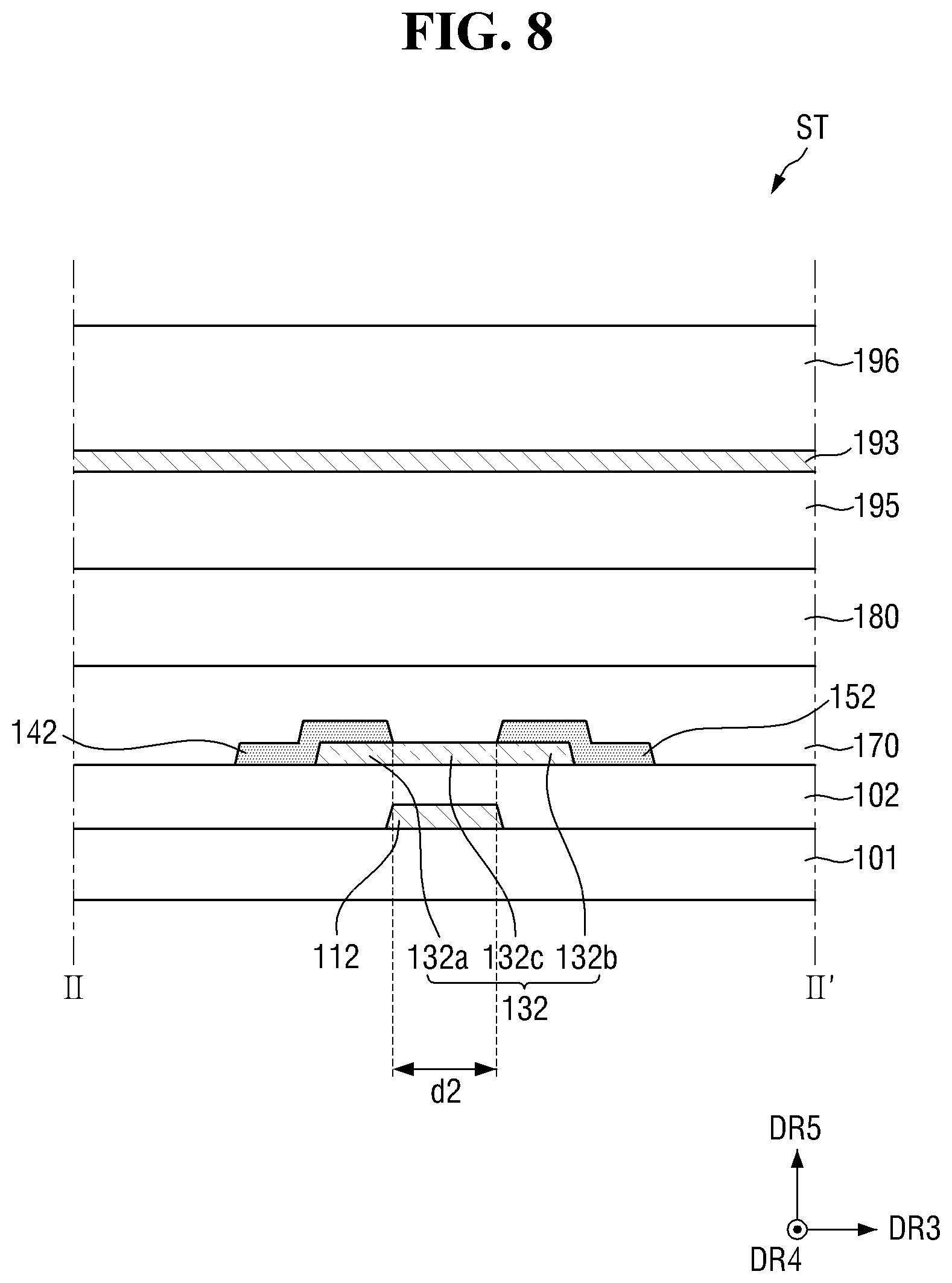 Patent US11824061 Figure 8 – Display device and method of manufacturing the same