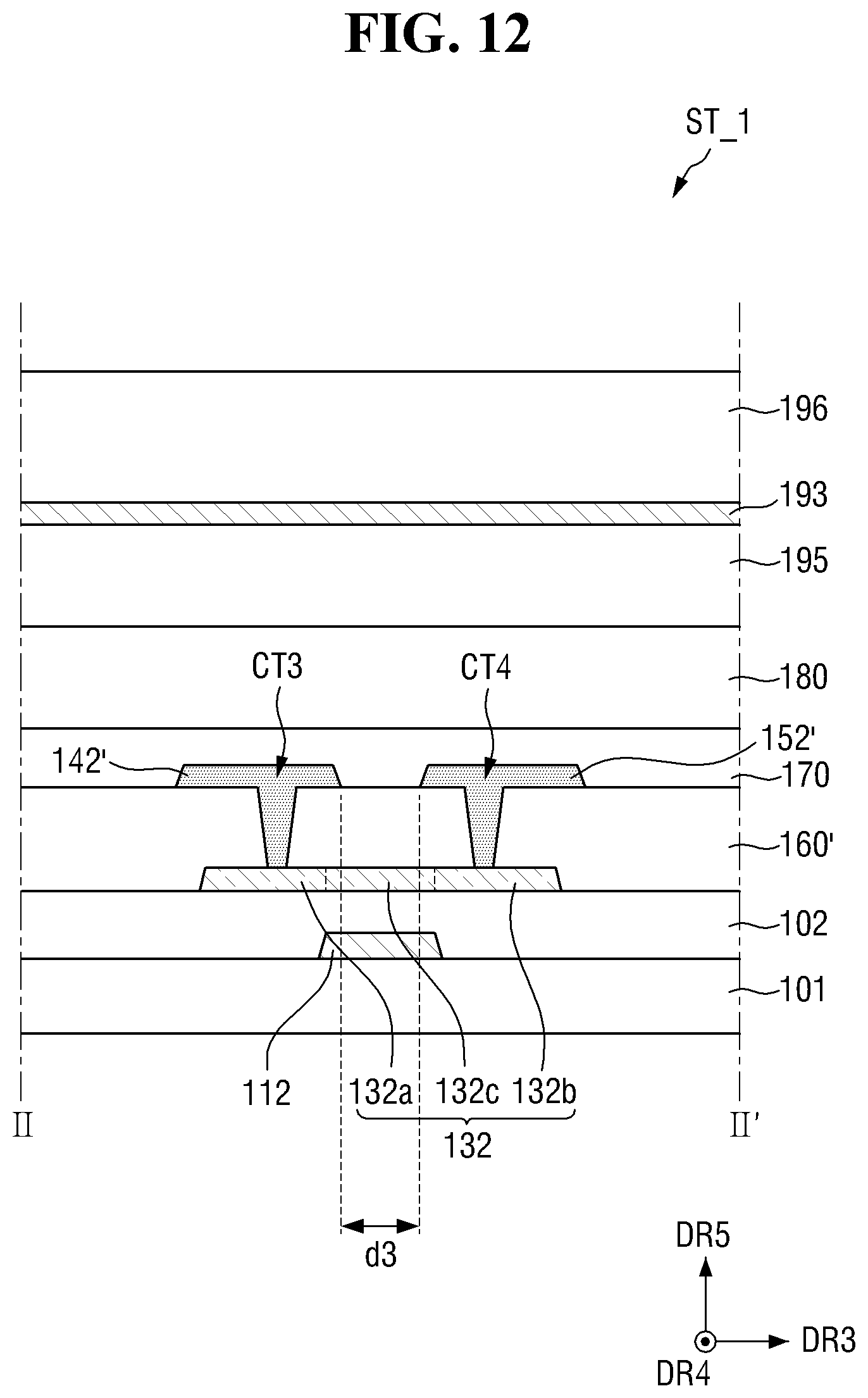 Patent US11824061 Figure 12 – Display device and method of manufacturing the same