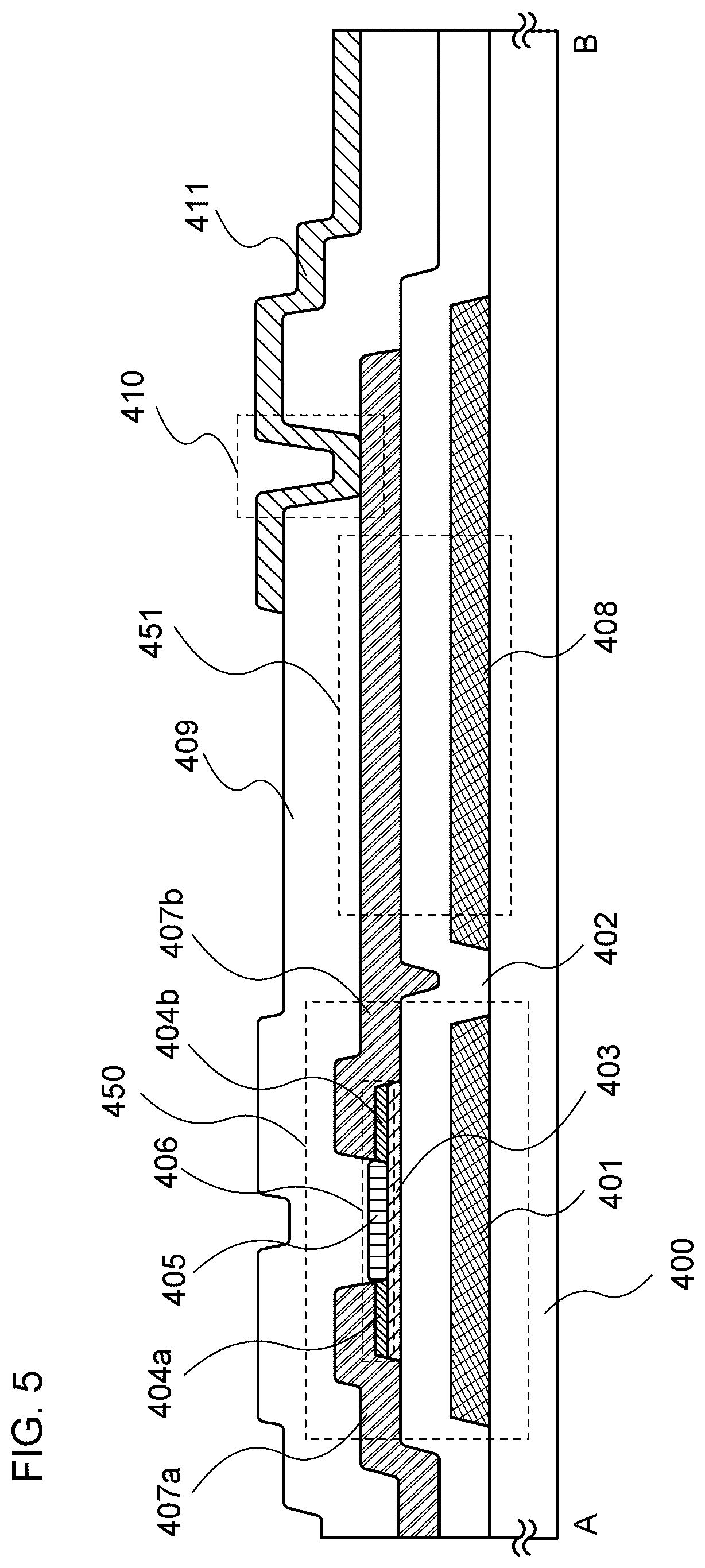 Patent US11824062 Figure 5 – Thin film transistor, method for manufacturing the same, and semiconductor device