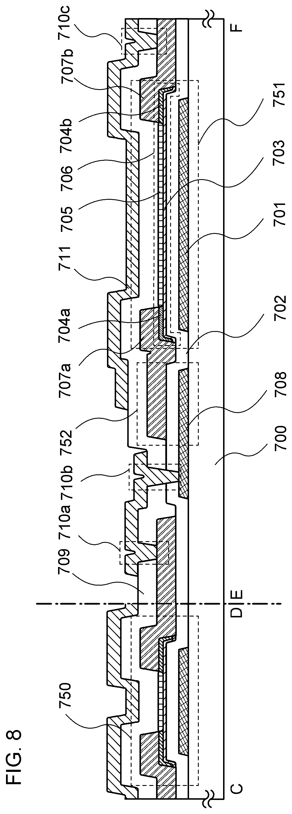 Patent US11824062 Figure 8 – Thin film transistor, method for manufacturing the same, and semiconductor device