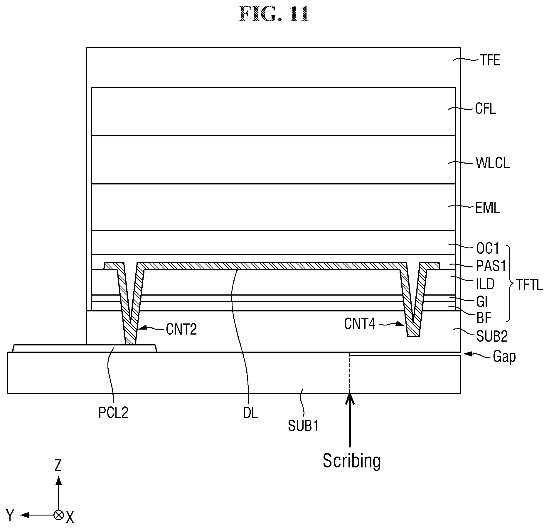 Patent US11824064 Figure 10 – Display device, method of manufacturing the same, and tiled display device including the same