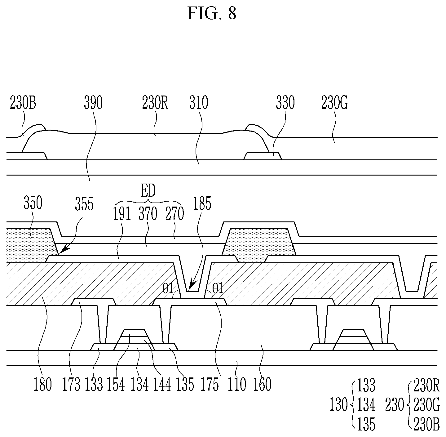 Patent US11824066 Figure 12 – Display device and manufacturing method thereof