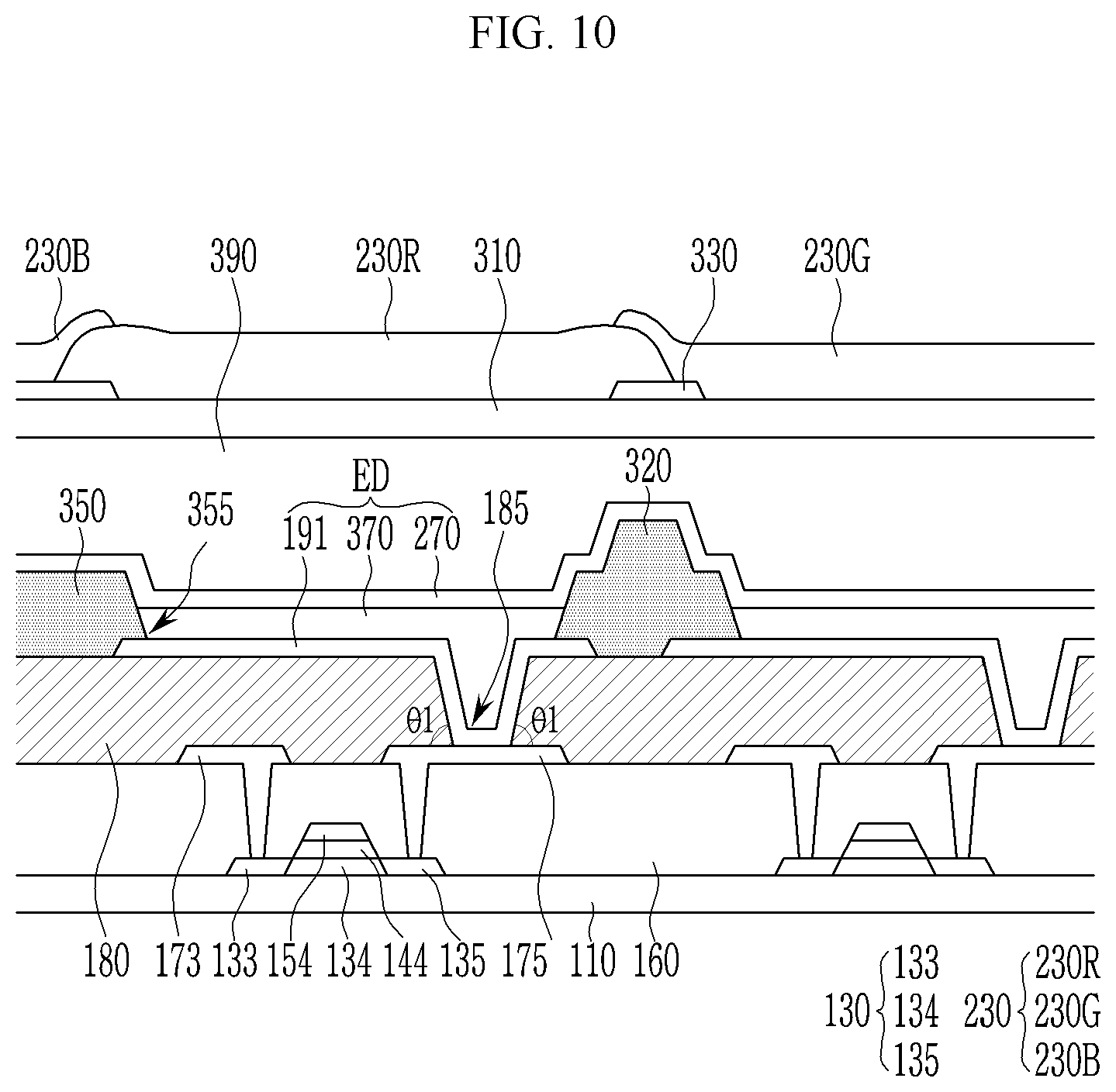 Patent US11824066 Figure 14 – Display device and manufacturing method thereof