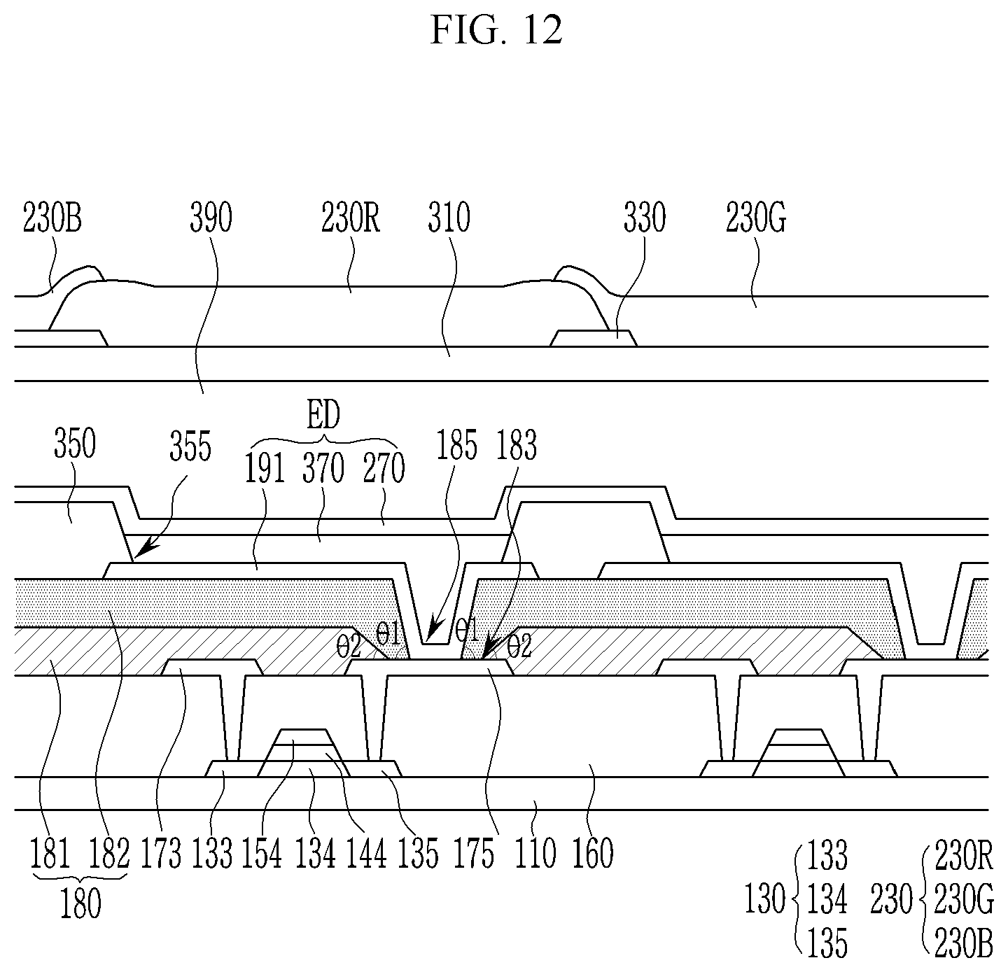 Patent US11824066 Figure 16 – Display device and manufacturing method thereof
