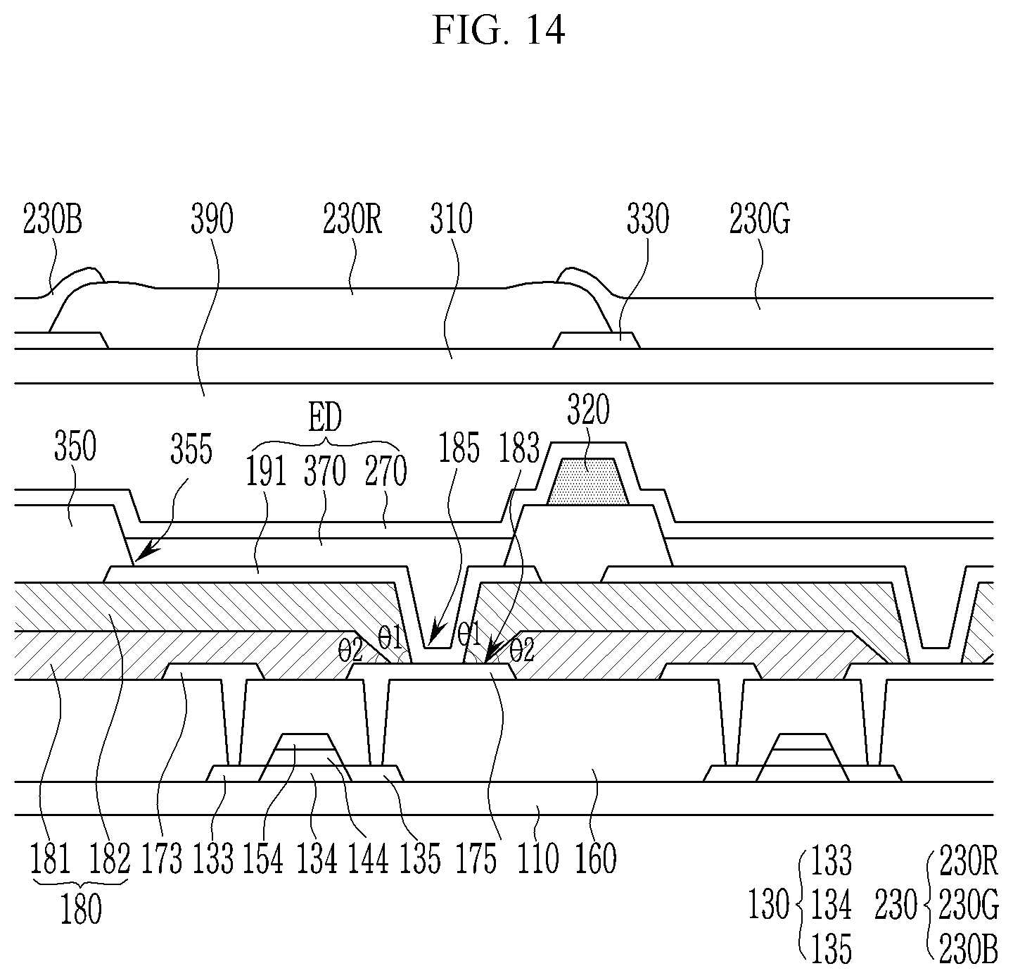 Patent US11824066 Figure 18 – Display device and manufacturing method thereof