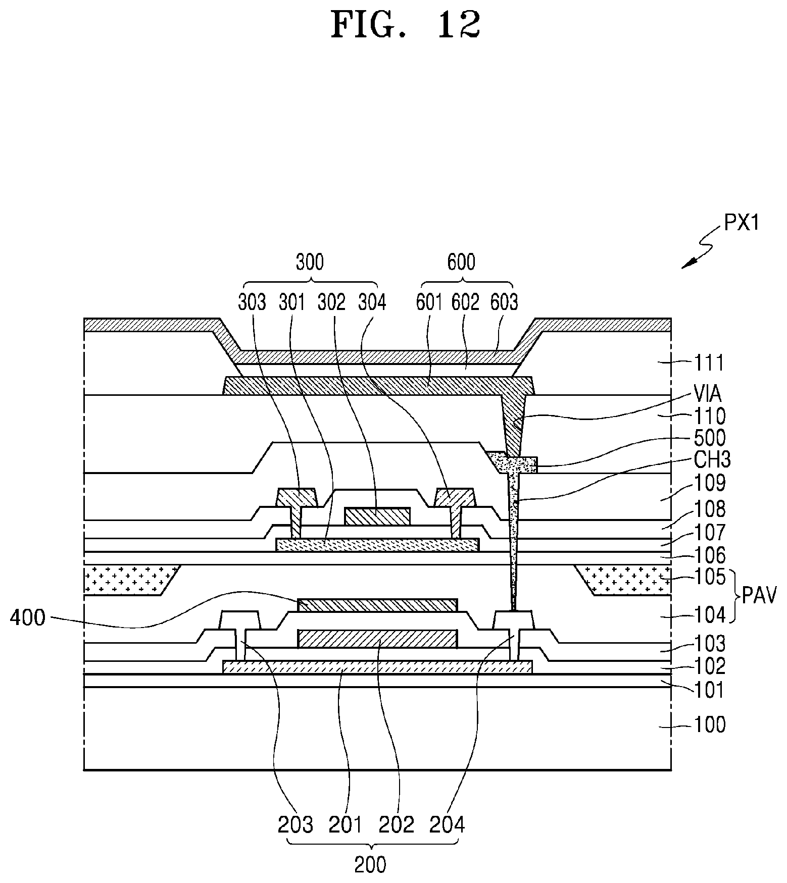 Patent US11824067 Figure 12 – Display apparatus and method of manufacturing the same