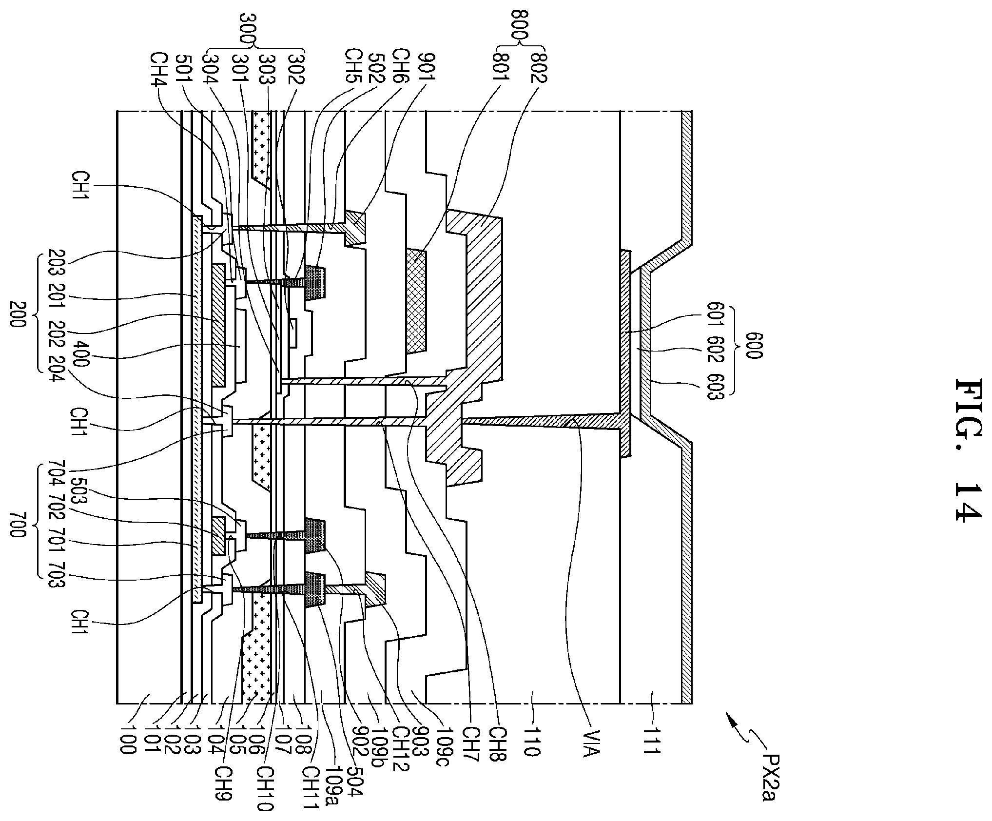 Patent US11824067 Figure 14 – Display apparatus and method of manufacturing the same