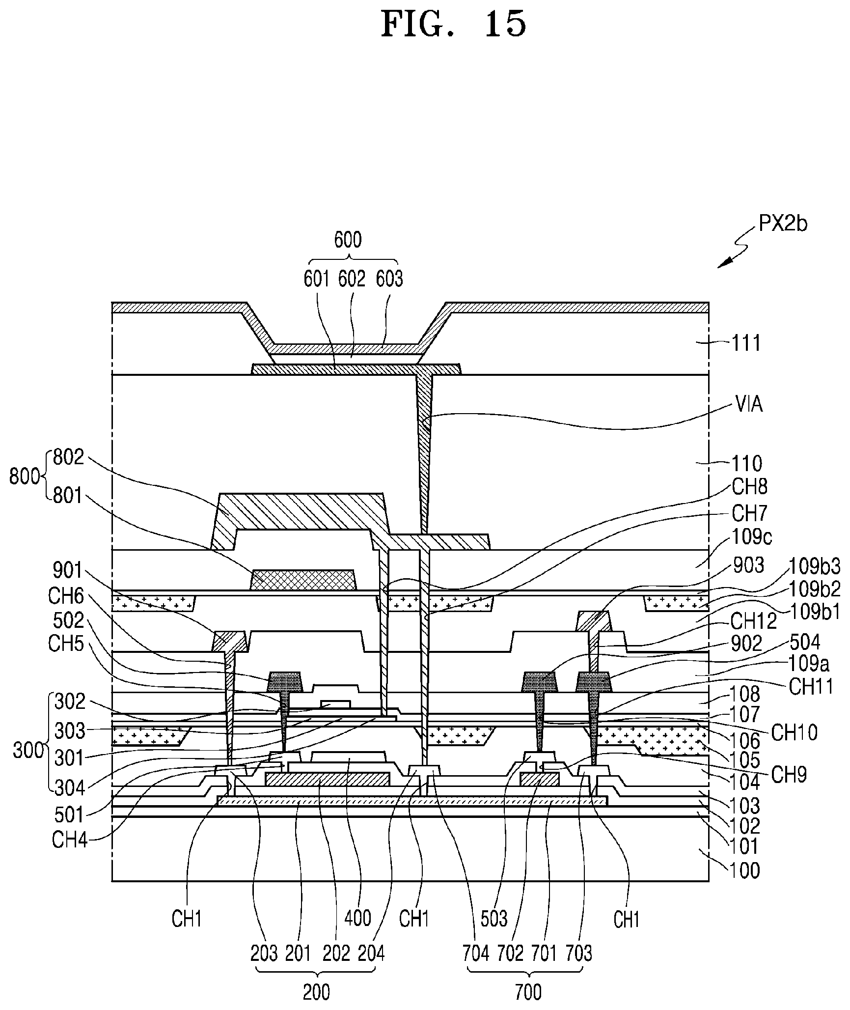 Patent US11824067 Figure 15 – Display apparatus and method of manufacturing the same