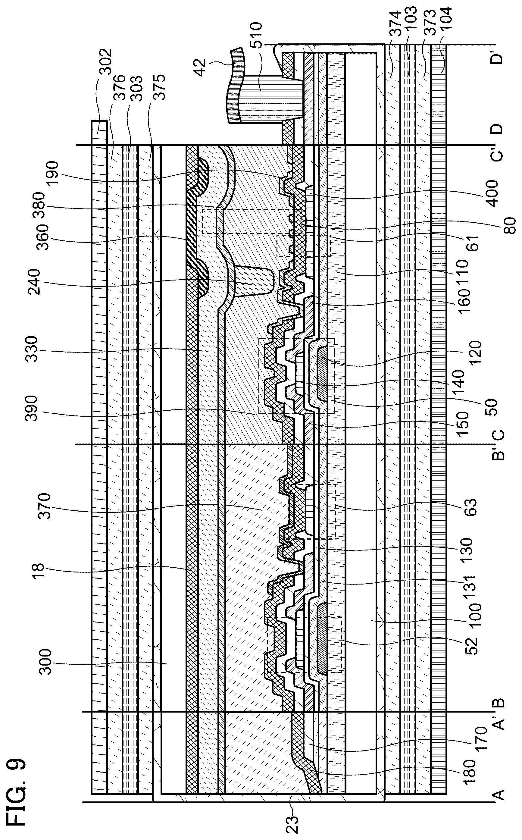 Patent US11824068 Figure 9 – Display device, manufacturing method of display device, and electronic device