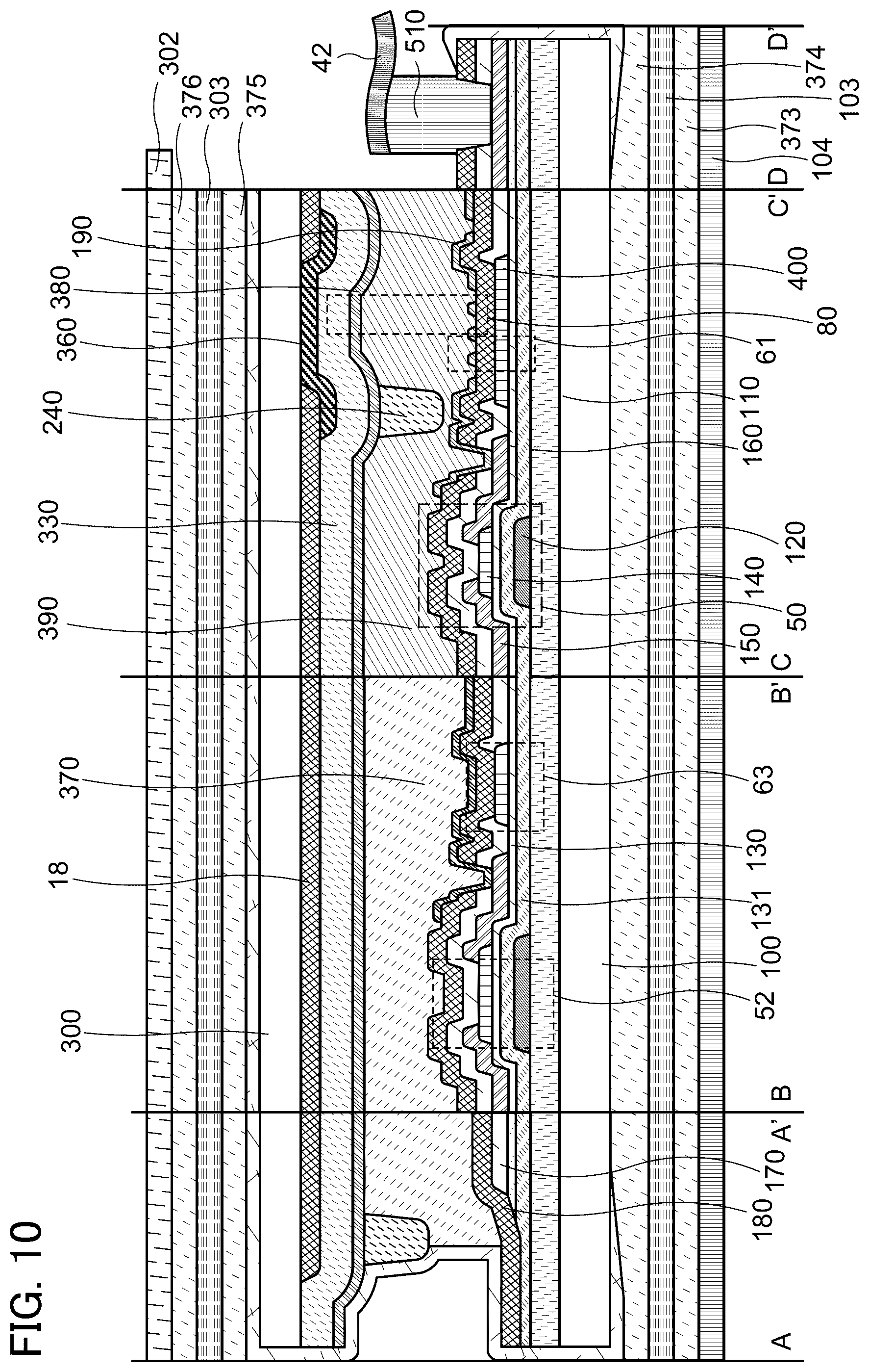 Patent US11824068 Figure 10 – Display device, manufacturing method of display device, and electronic device