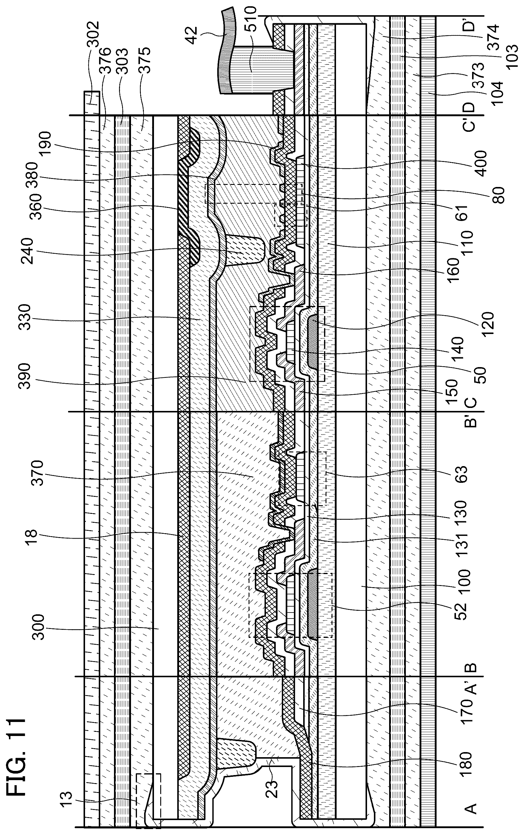 Patent US11824068 Figure 11 – Display device, manufacturing method of display device, and electronic device