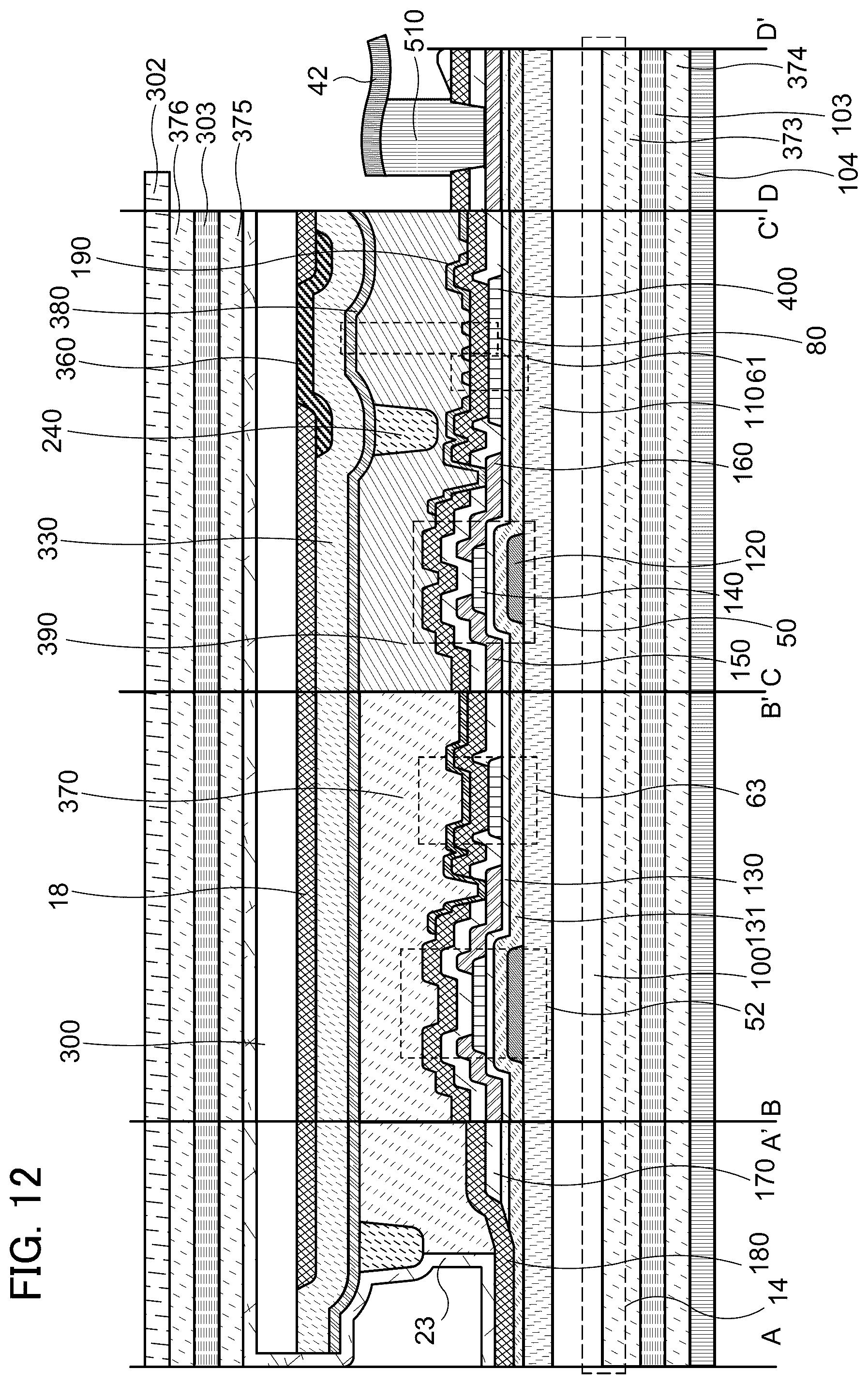 Patent US11824068 Figure 12 – Display device, manufacturing method of display device, and electronic device