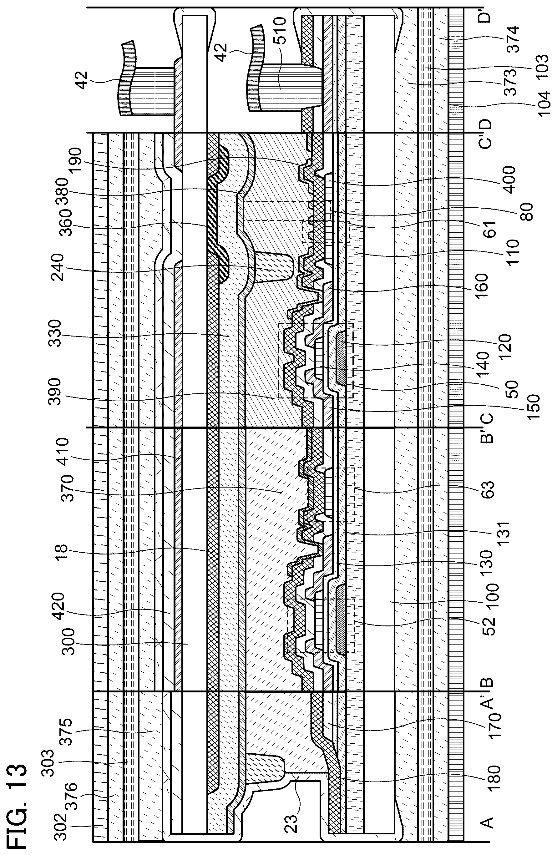 Patent US11824068 Figure 13 – Display device, manufacturing method of display device, and electronic device