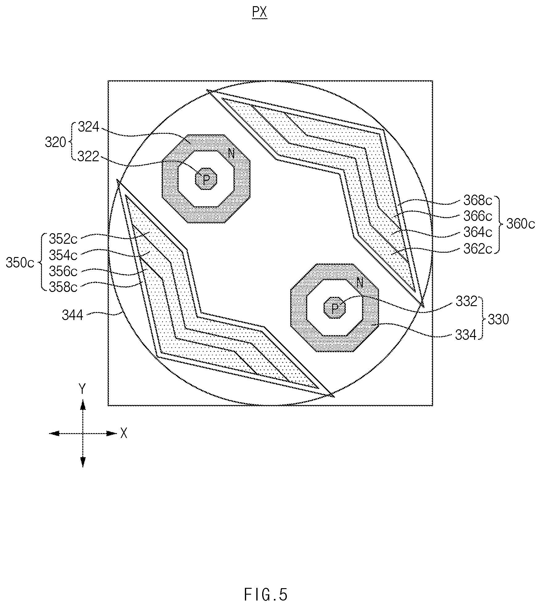 Patent US11824069 Figure 7 – Image sensing device including noise blocking structures
