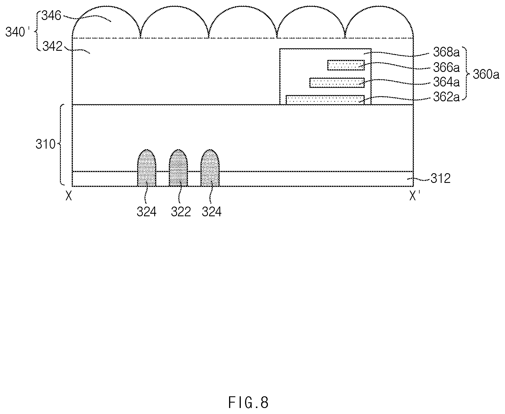 Patent US11824069 Figure 10 – Image sensing device including noise blocking structures