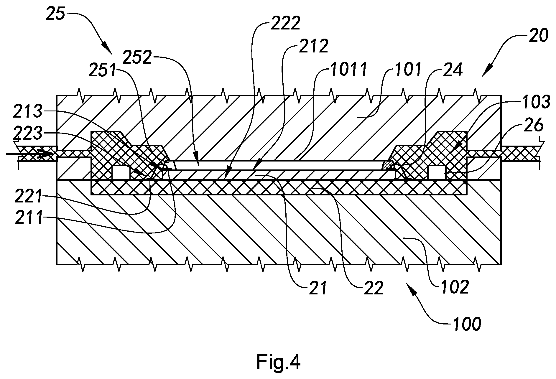 Patent US11824071 Figure 4 – Camera module and molded photosensitive assembly and manufacturing method thereof, and electronic device