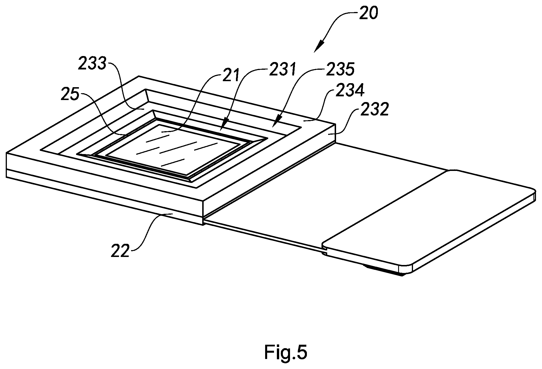 Patent US11824071 Figure 5 – Camera module and molded photosensitive assembly and manufacturing method thereof, and electronic device