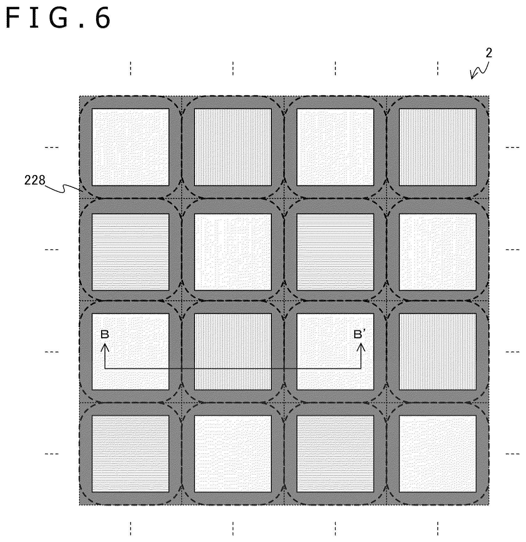 Patent US11824074 Figure 6 – Imaging element and imaging apparatus including incident light attenuating section between color filters