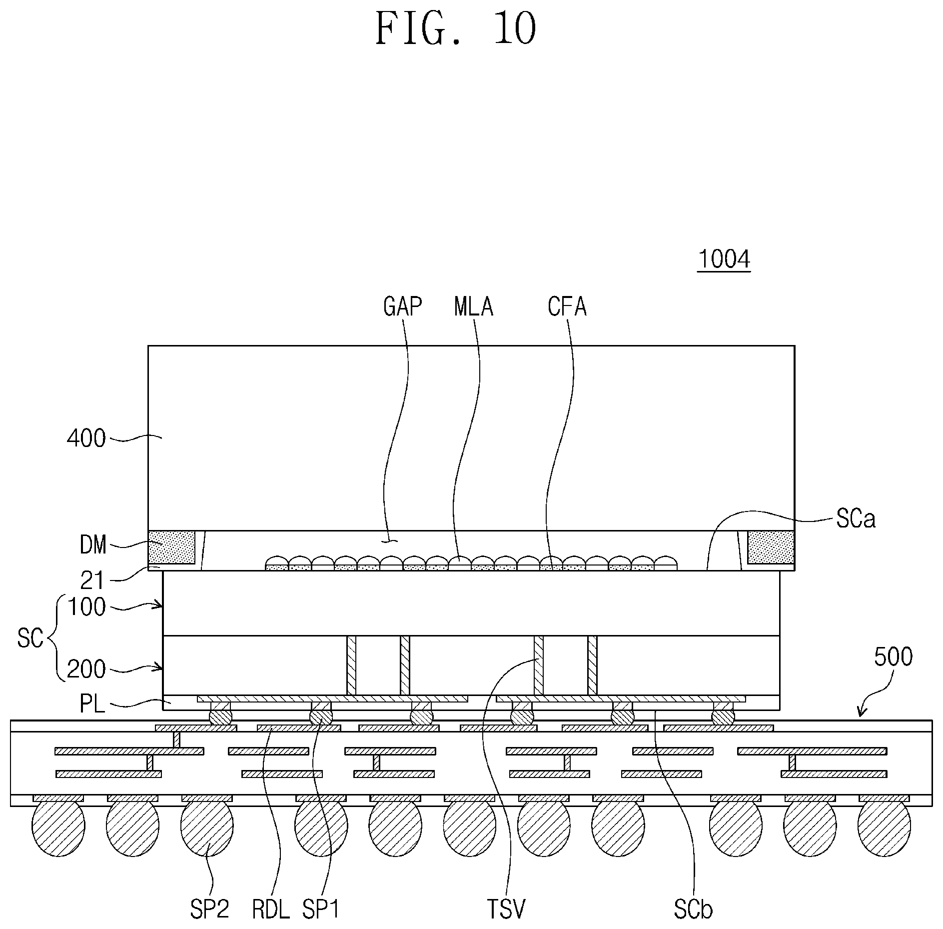Patent US11824076 Figure 17 – Semiconductor package including an image sensor chip and a method of fabricating the same
