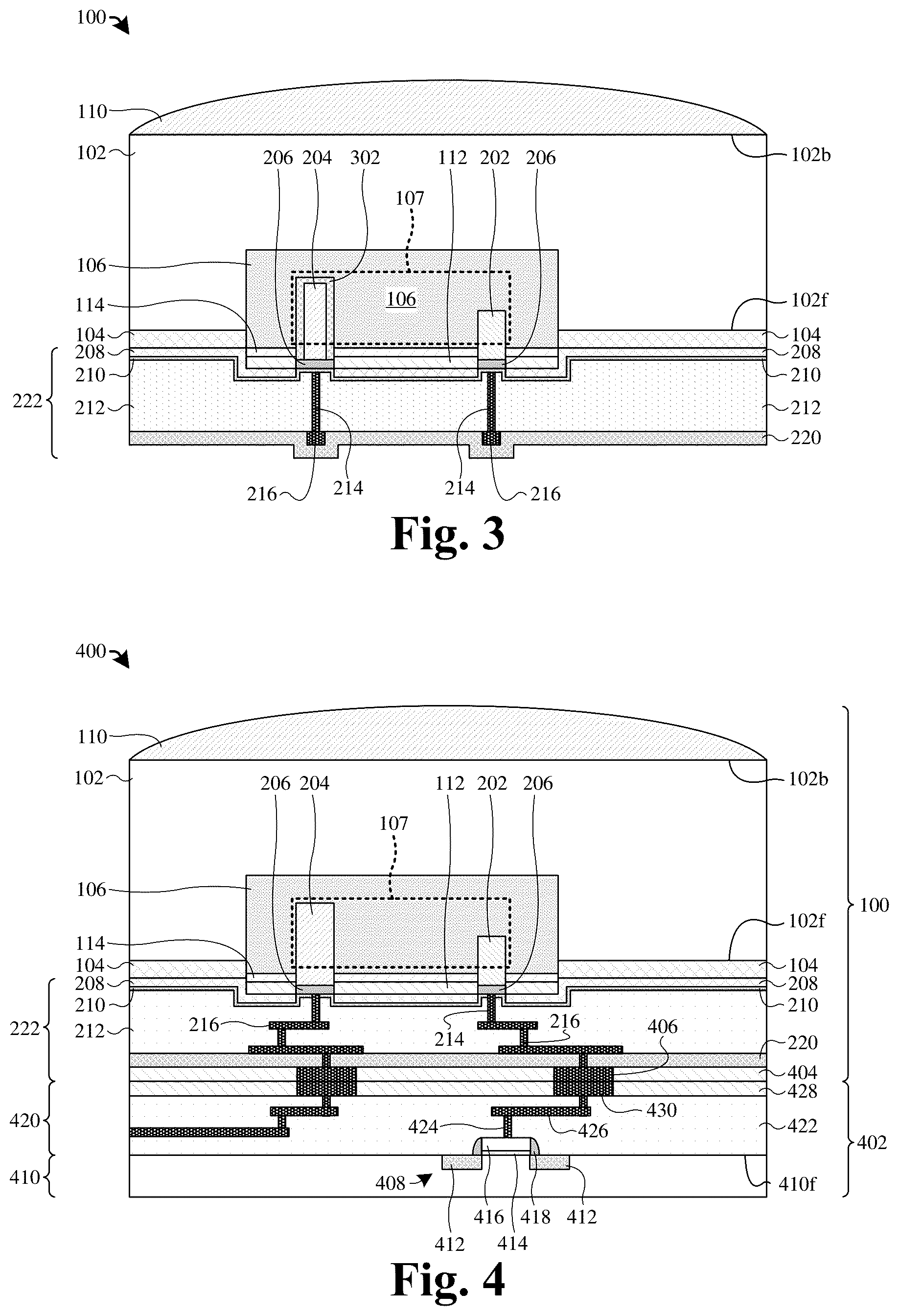 Patent US11824077 Figure 2 – Capping structure to reduce dark current in image sensors