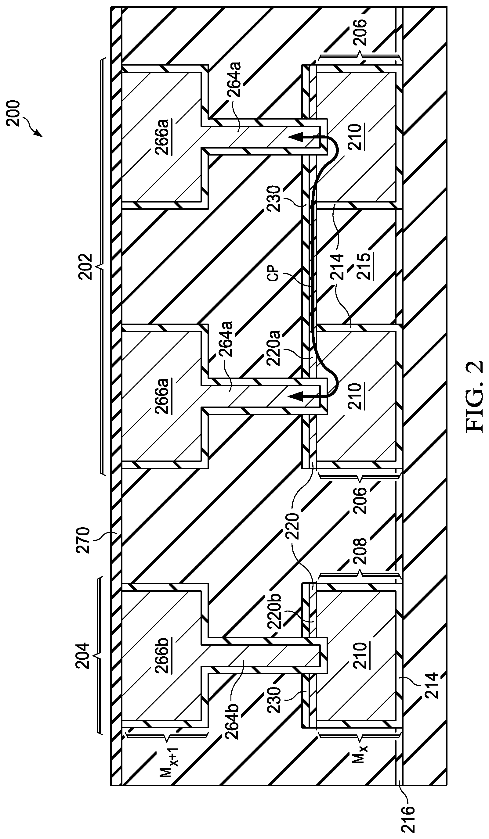 Patent US11824079 Figure 2 – Thin-film resistor (TFR) having a TFR element providing a diffusion barrier for underlying TFR heads