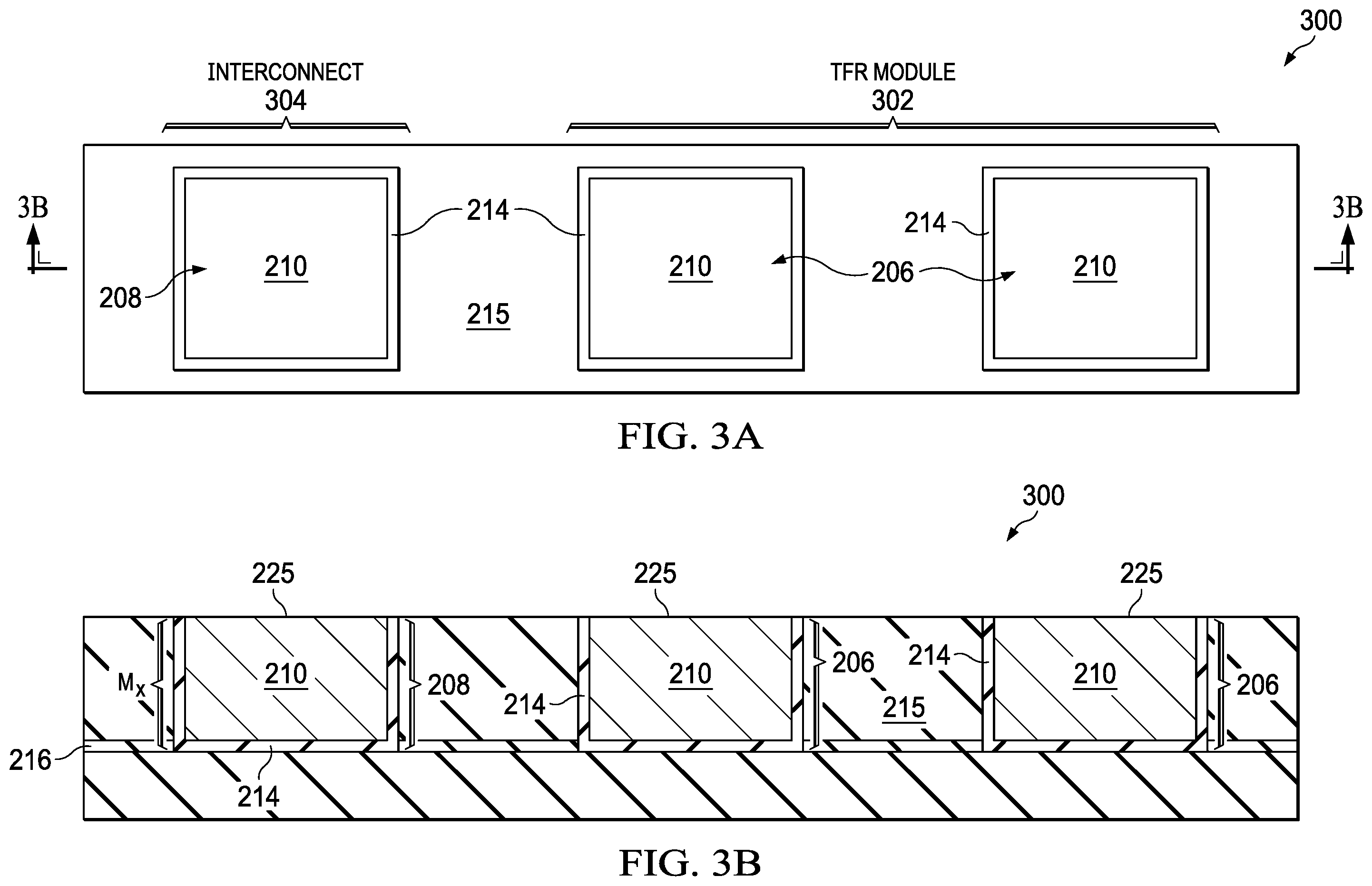 Patent US11824079 Figure 3 – Thin-film resistor (TFR) having a TFR element providing a diffusion barrier for underlying TFR heads