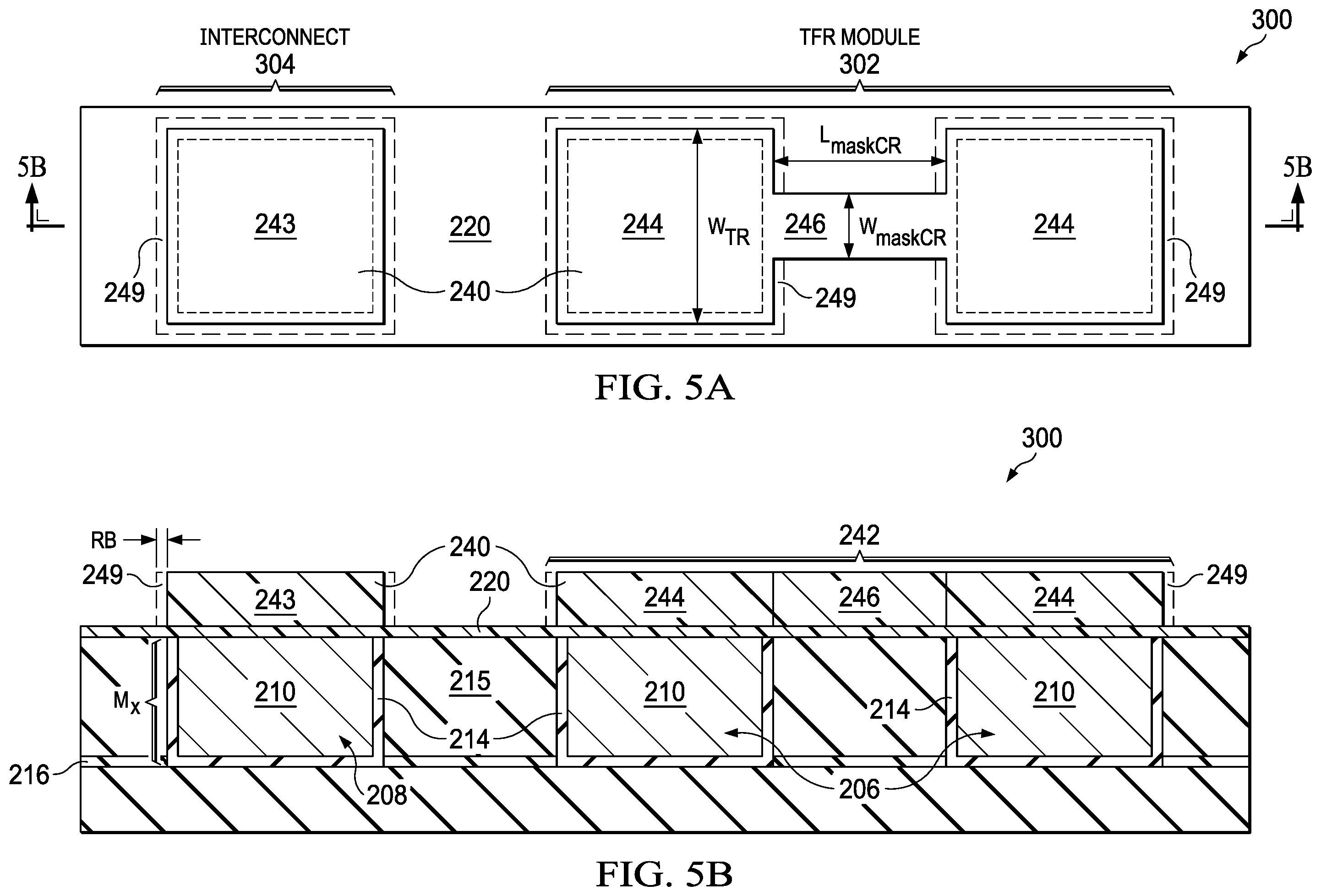 Patent US11824079 Figure 5 – Thin-film resistor (TFR) having a TFR element providing a diffusion barrier for underlying TFR heads