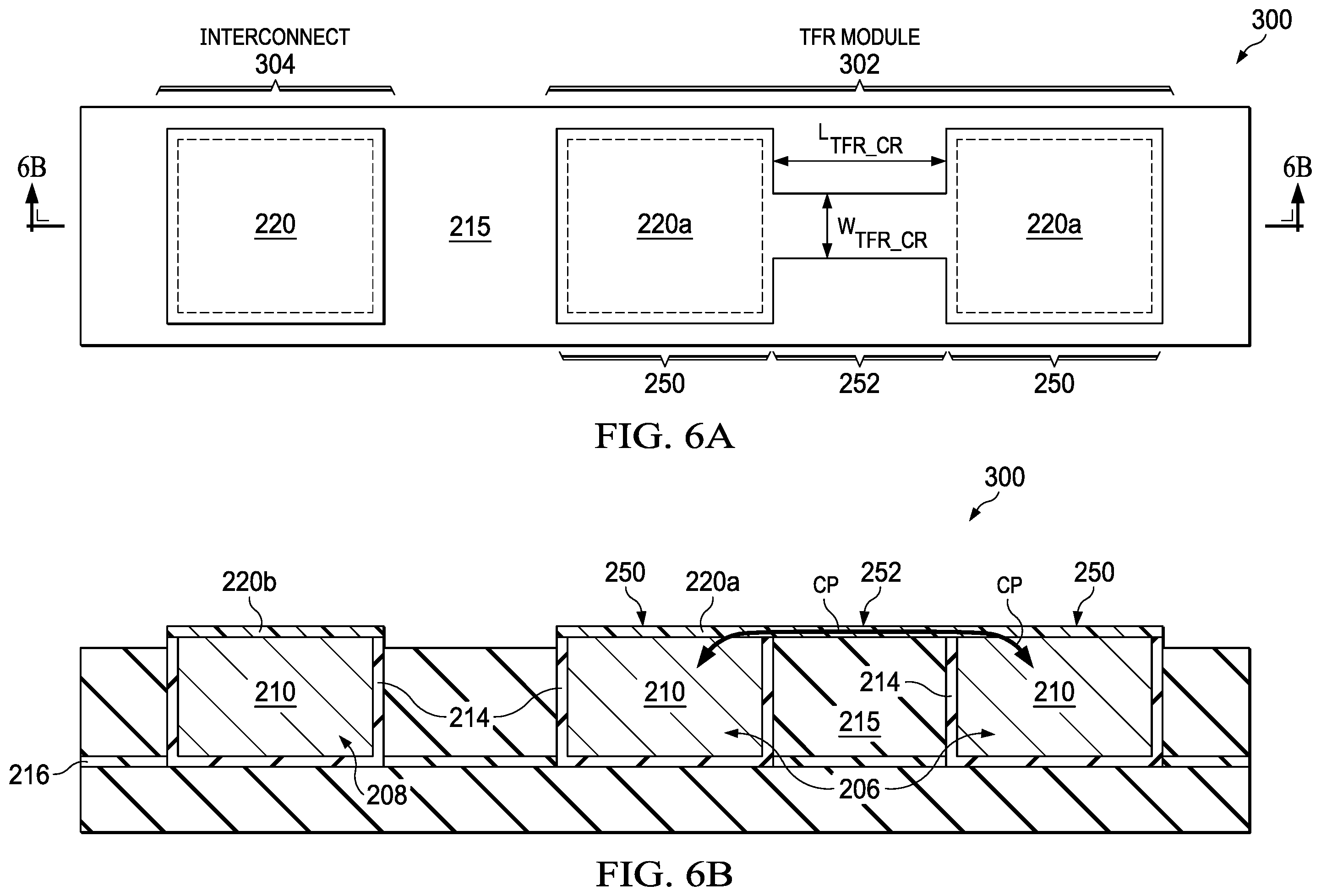 Patent US11824079 Figure 6 – Thin-film resistor (TFR) having a TFR element providing a diffusion barrier for underlying TFR heads