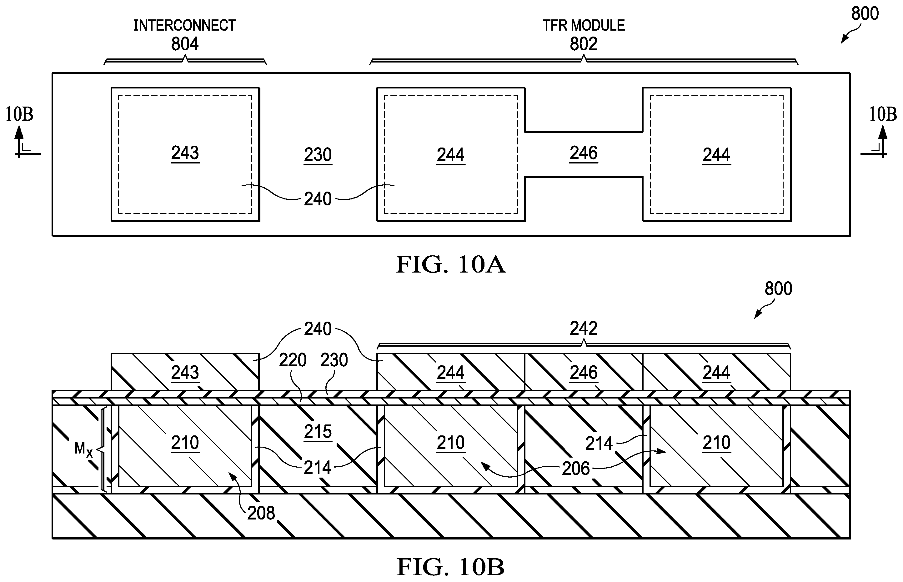 Patent US11824079 Figure 10 – Thin-film resistor (TFR) having a TFR element providing a diffusion barrier for underlying TFR heads