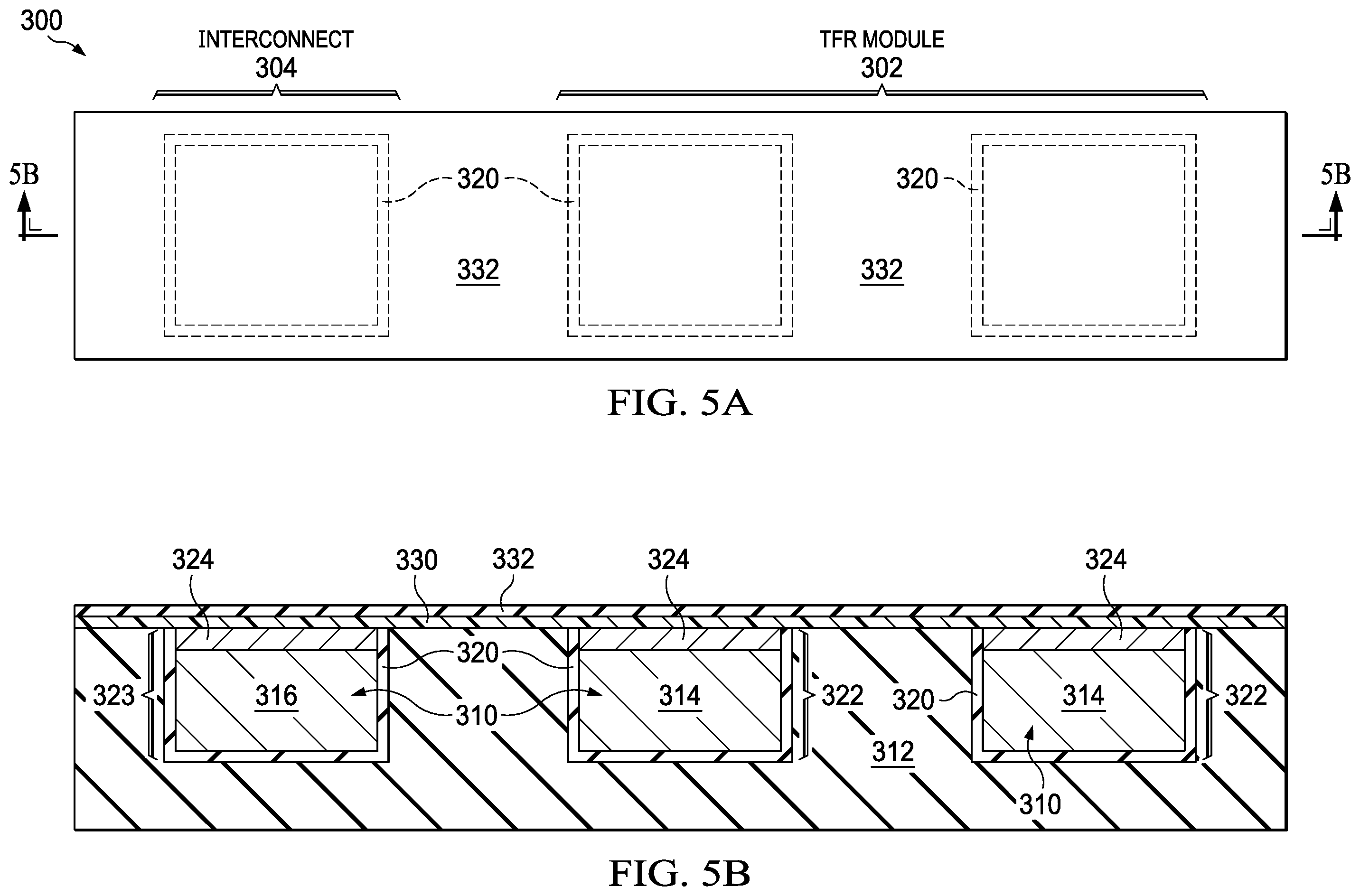 Patent US11824080 Figure 5 – Thin-film resistor (TFR) with displacement-plated TFR heads