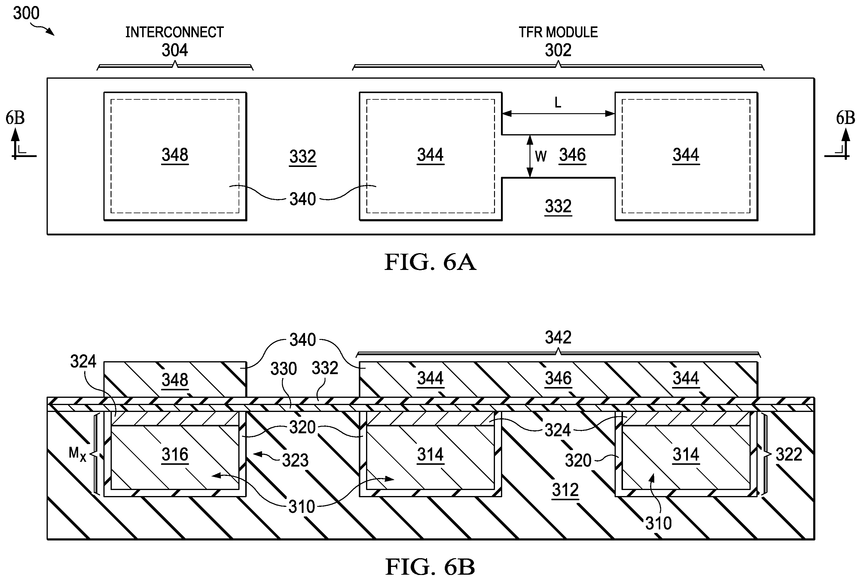 Patent US11824080 Figure 6 – Thin-film resistor (TFR) with displacement-plated TFR heads