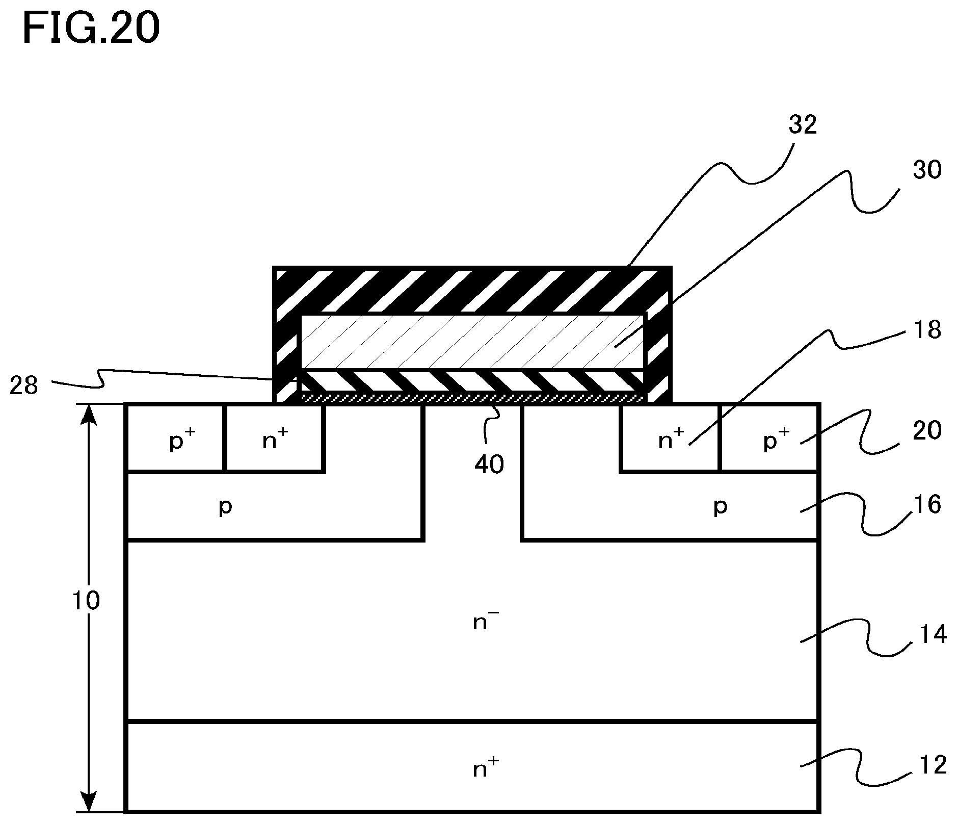 Patent US11824083 Figure 20 – Semiconductor device, semiconductor device manufacturing method, inverter circuit, drive device, vehicle, and elevator